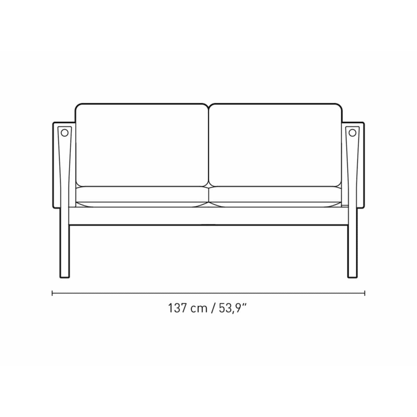 [product_category]-Carl Hansen Ch162 2 Seater Sofa Oak Smoke Oil, Canvas 974-Carl Hansen-CH162-oak-smoked-canvas974-CAR-2