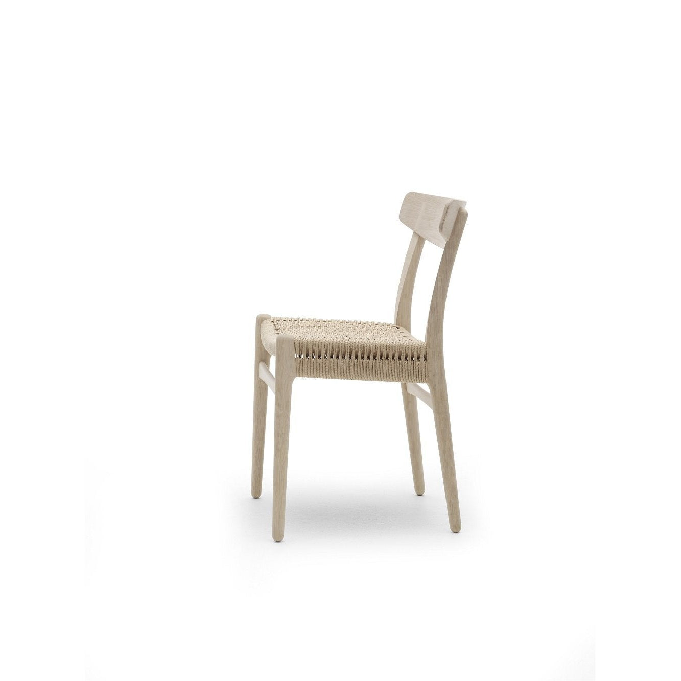 Silla Carl Hansen CH23, roble en jabón/cordón natural