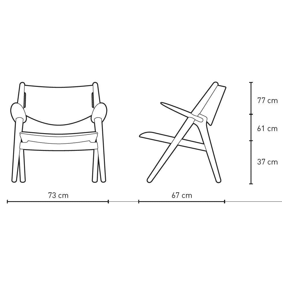 Carl Hansen Ch28 T Armchair, Oiled Oak/Natural