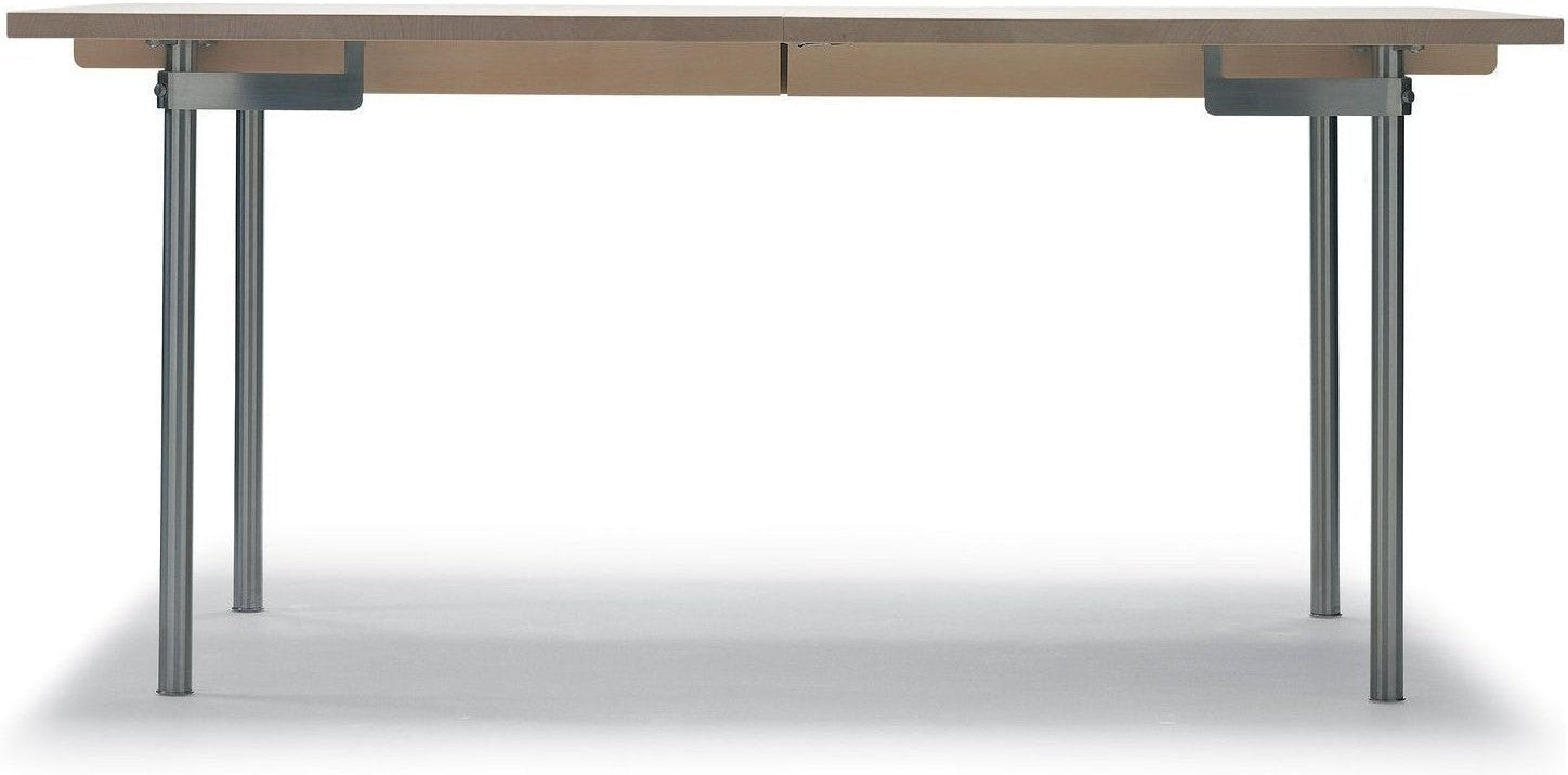 [product_category]-Carl Hansen Ch322 Dining Table Without Additional Top, Steel/Oiled Oak-Carl Hansen-5710954247813-CH322-stainlesssteel-oiledoak-wo-CAR-1