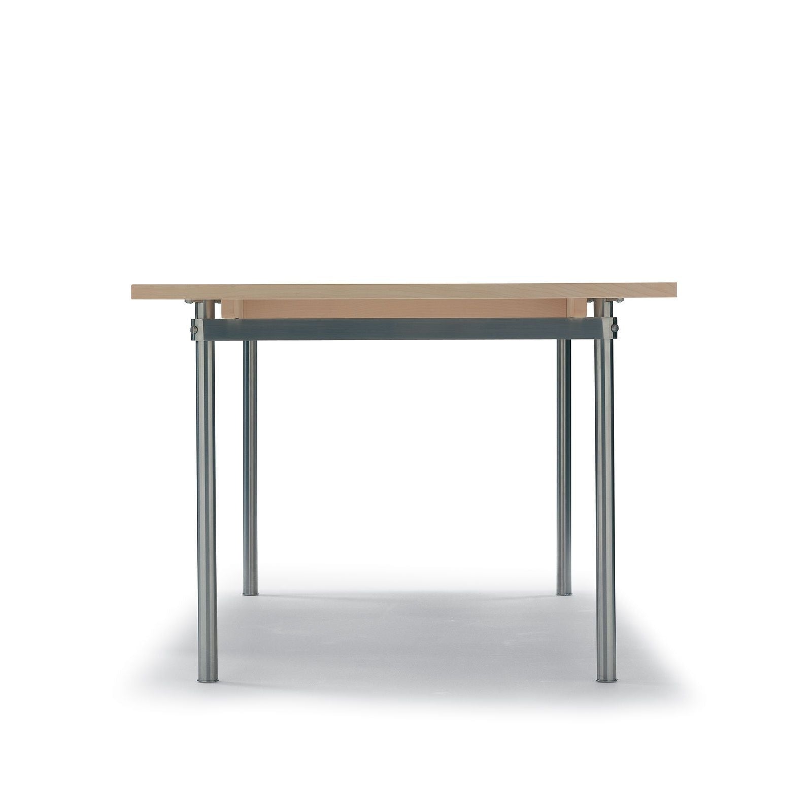 [product_category]-Carl Hansen Ch322 Dining Table Without Additional Top, Steel/Oiled Oak-Carl Hansen-5710954247813-CH322-stainlesssteel-oiledoak-wo-CAR-2