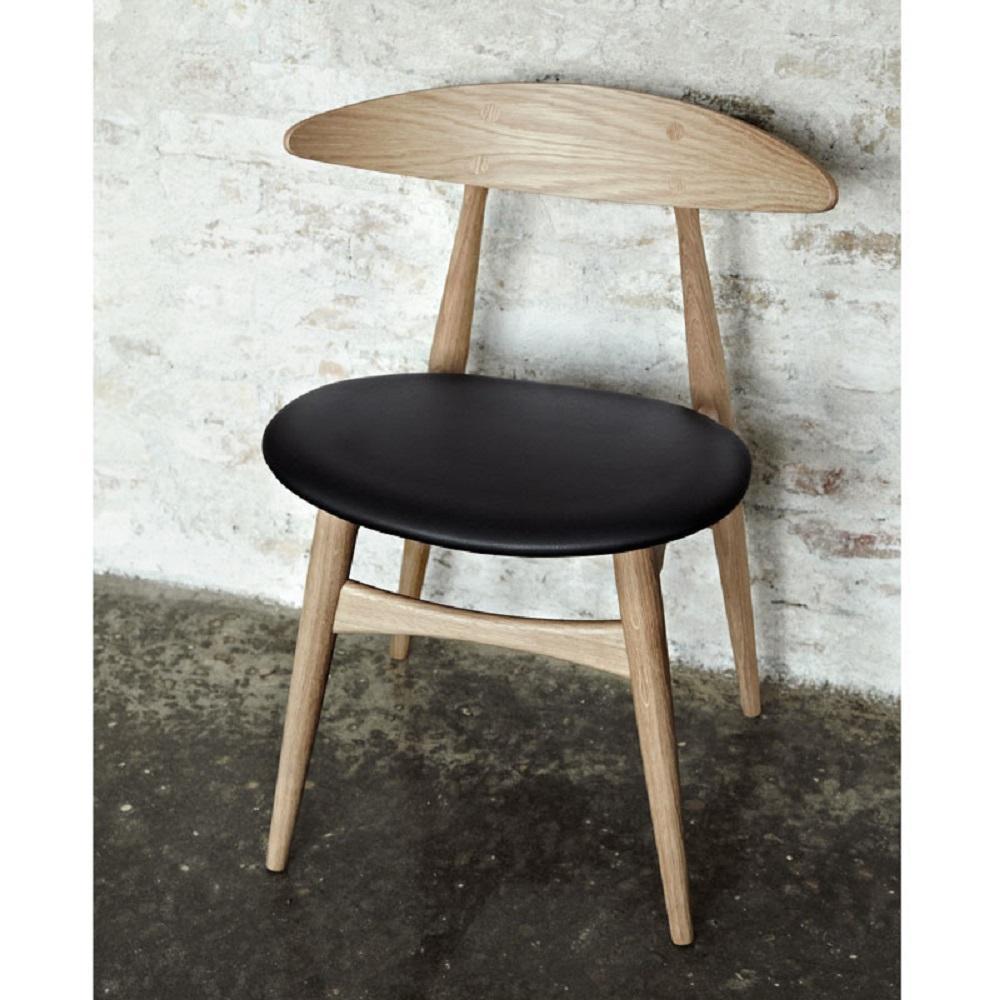 Carl Hansen Ch33 P Stol, olieret eg/beige læder