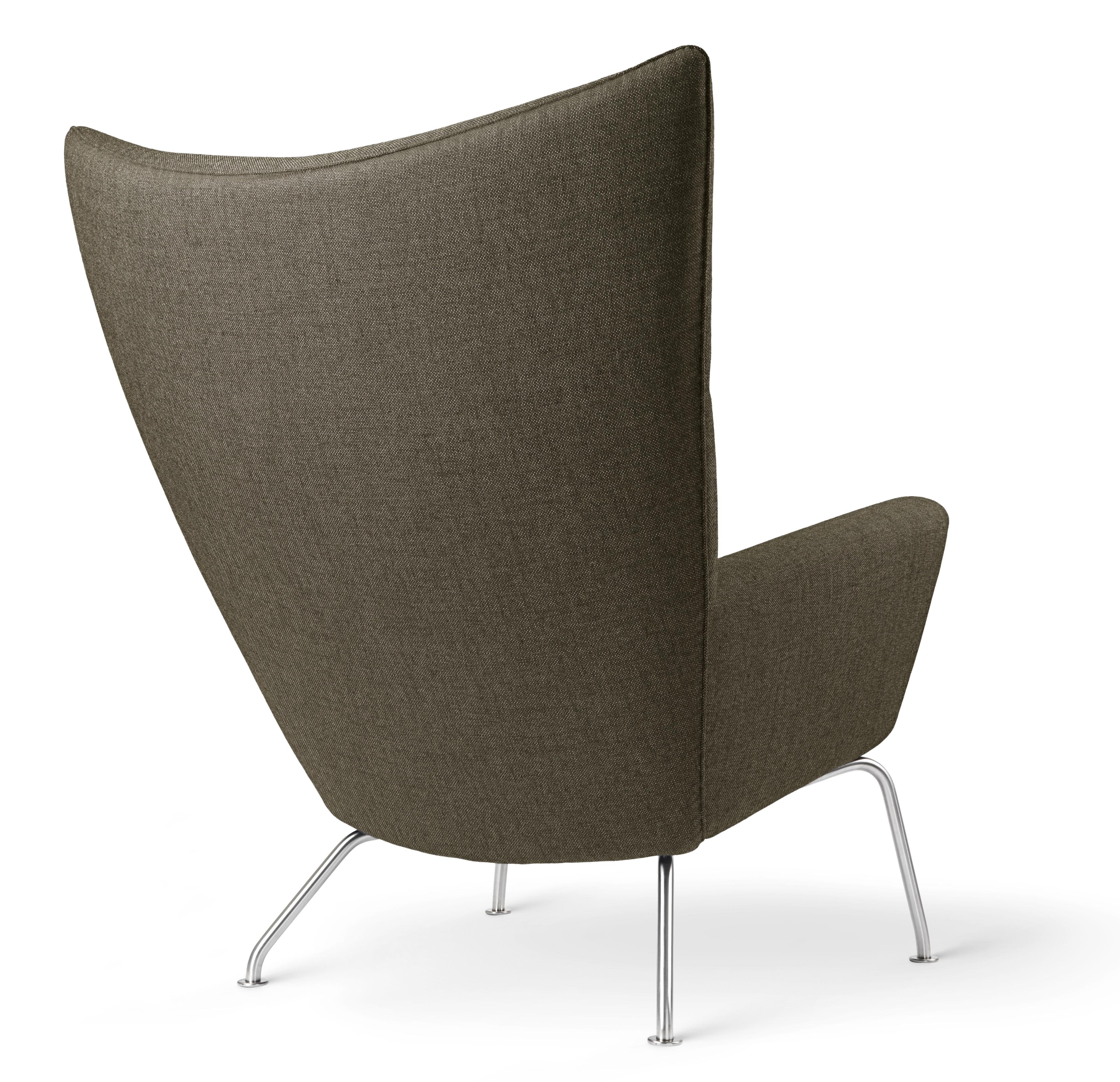 [product_category]-Carl Hansen Ch445 Wing Chair, Steel/Passion 1101-Carl Hansen-5715397079908-CH445-SS-HR-FSC-70-Passion-1101-CAR-3