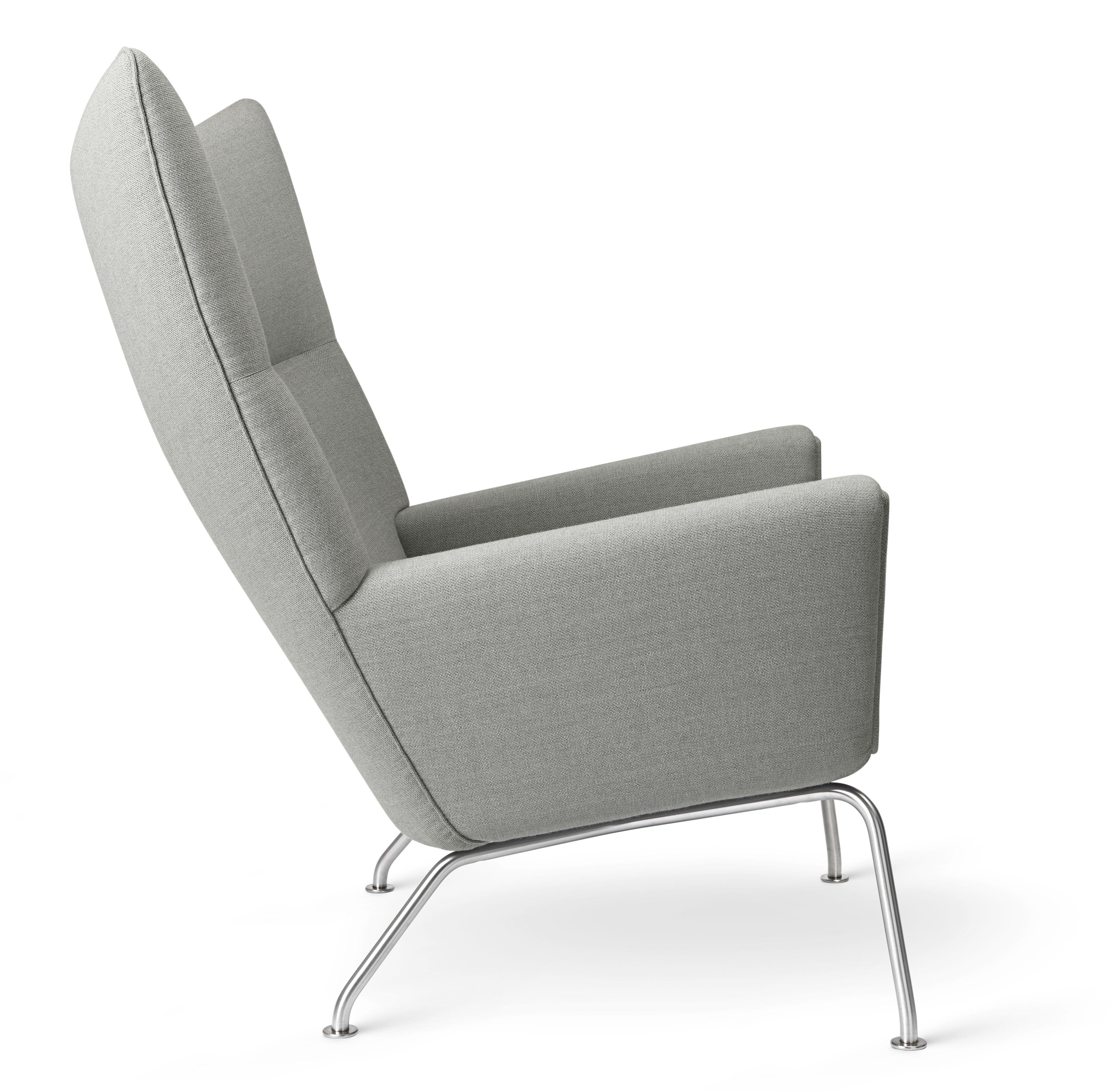 [product_category]-Carl Hansen Ch445 Wing Chair, Steel/Passion 13101-Carl Hansen-5715397080362-CH445-SS-HR-FSC-70-Passion-13101-CAR-4