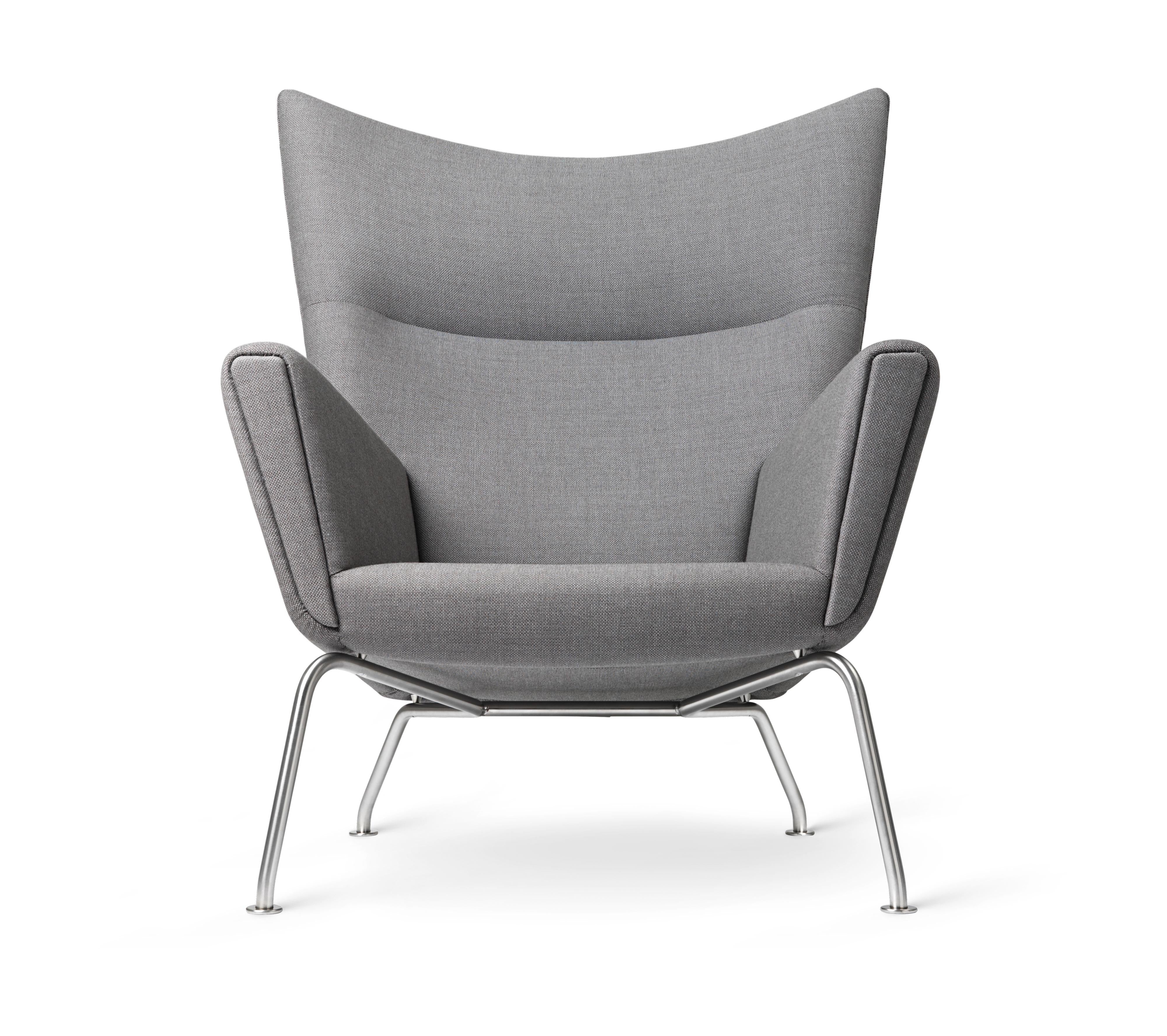 [product_category]-Carl Hansen Ch445 Wing Chair, Steel/Passion 6101-Carl Hansen-5715397080447-CH445-SS-HR-FSC-70-Passion-6101-CAR-7