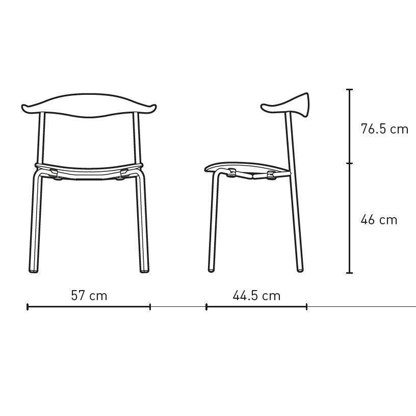 Carl Hansen CH88 P Stuhl, geräucherte Eiche/schwarzes Leder