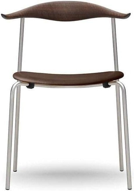 Carl Hansen CH88 P Stuhl, geräucherte Eiche/braune Leder