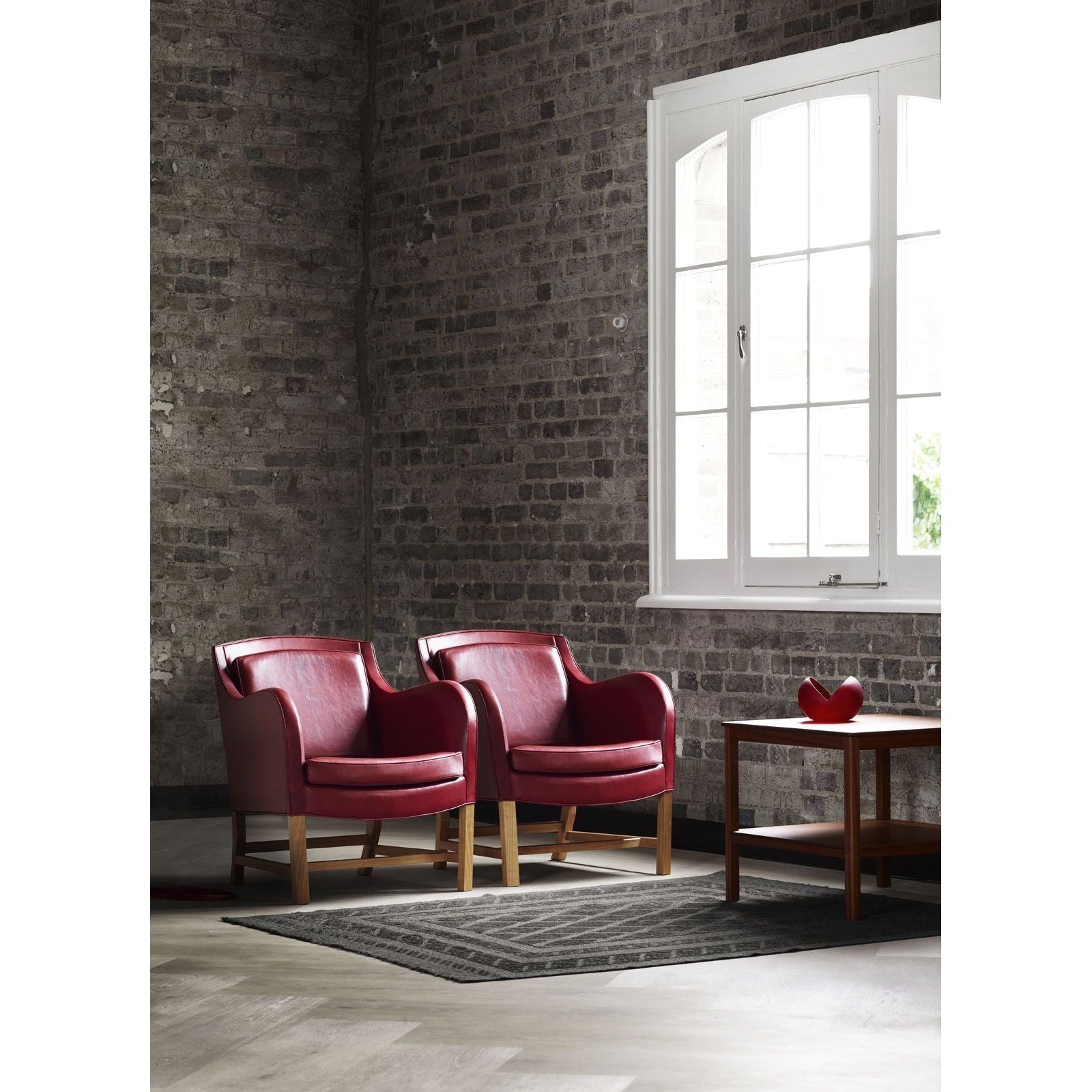 Carl Hansen KK43960 Mix Lounge Stuhl, geölte Eiche/schwarzes Leder