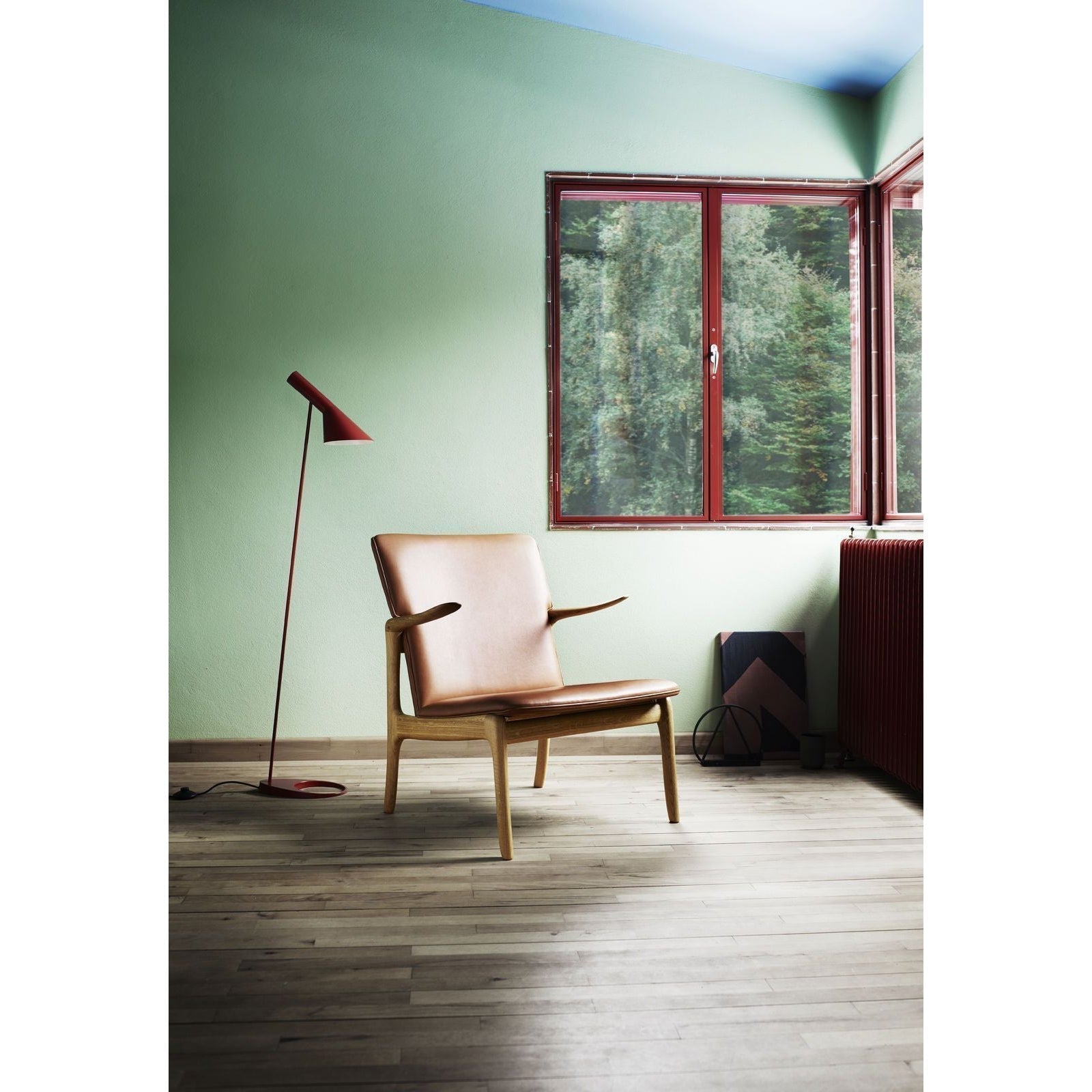 Silla de pico Carl Hansen Ow124, cuero marrón de nogal engrasado