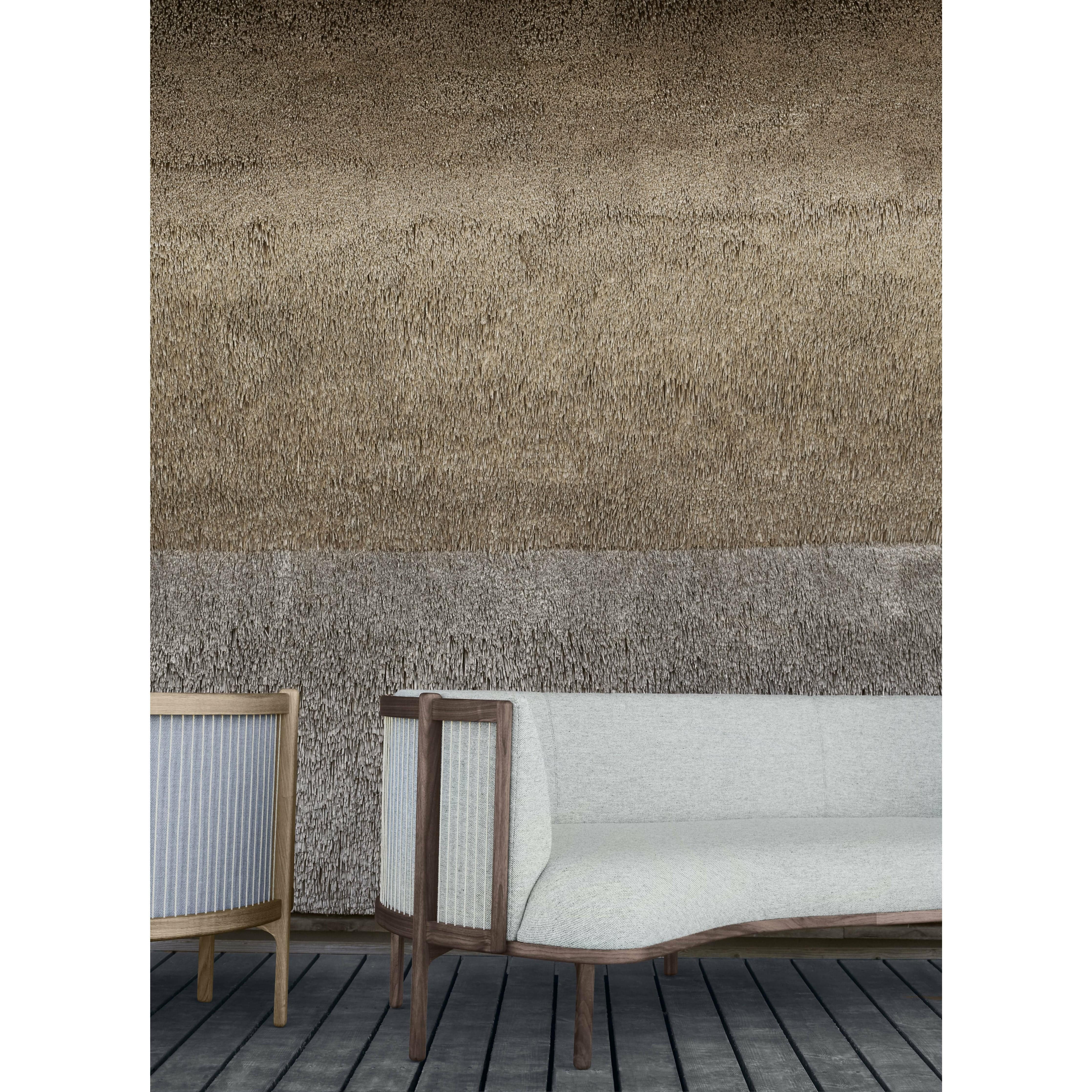 Carl Hansen RF1903 L Sideways Sofa 3 -zits linker eiken olie/Hallingdal 100 stof, wit/natuurlijk bruin