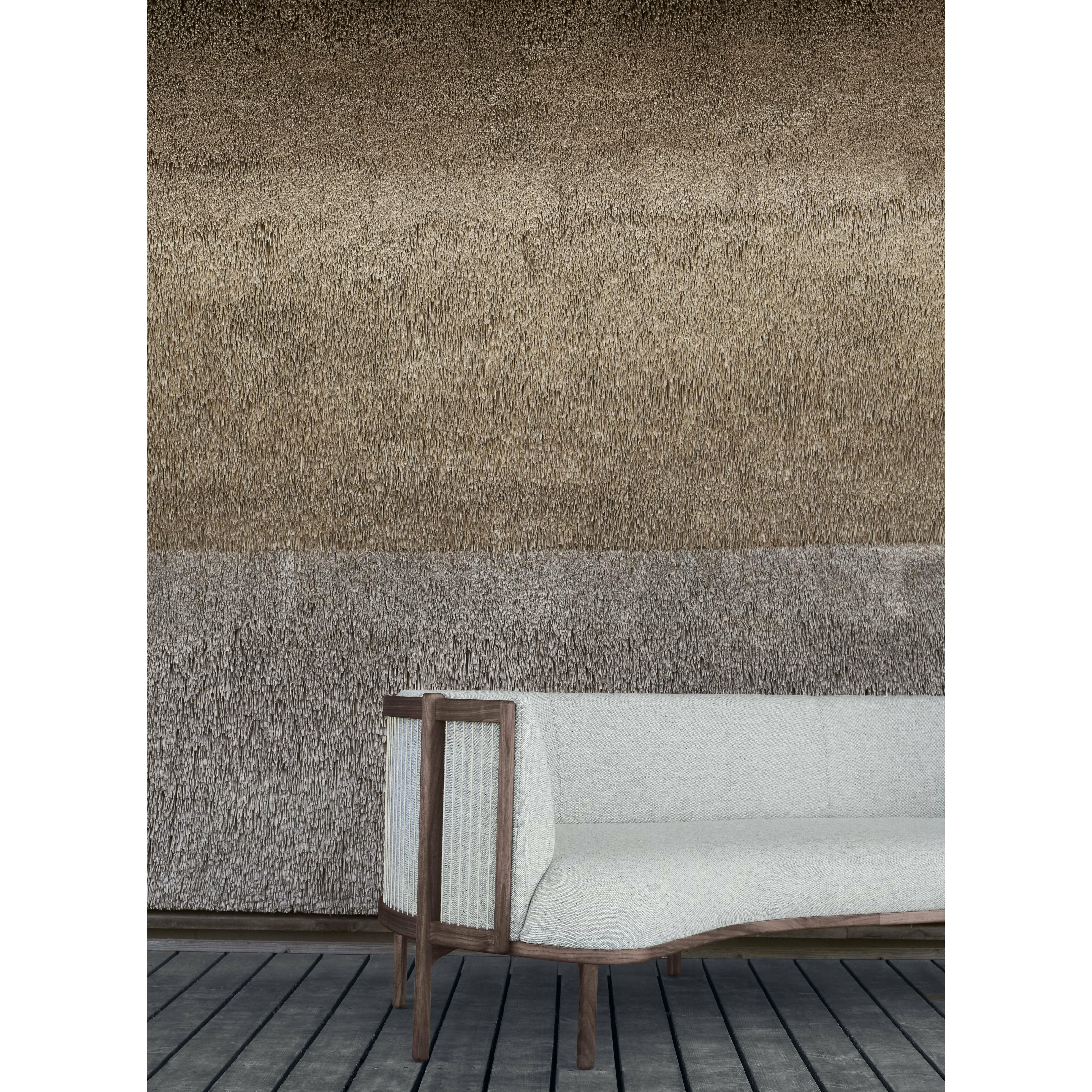 Carl Hansen RF1903 L Sofá Sofá de 3 plazas de roble izquierdo/tela Hallingdal 100, Brown blanco/natural