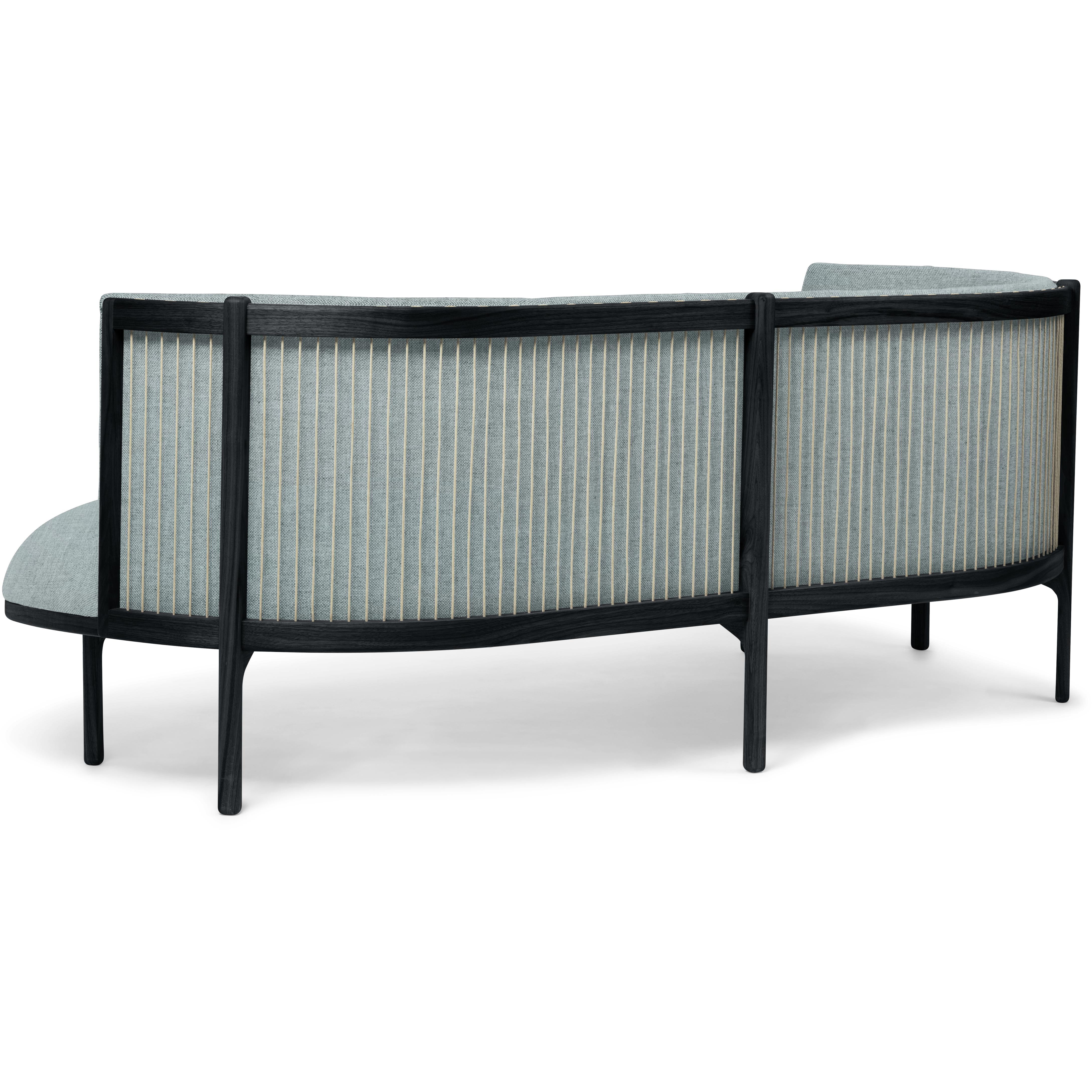 Carl Hansen RF1903 L Sidayways Sofa 3 -sæder venstre eg/remix stof, blå/sort