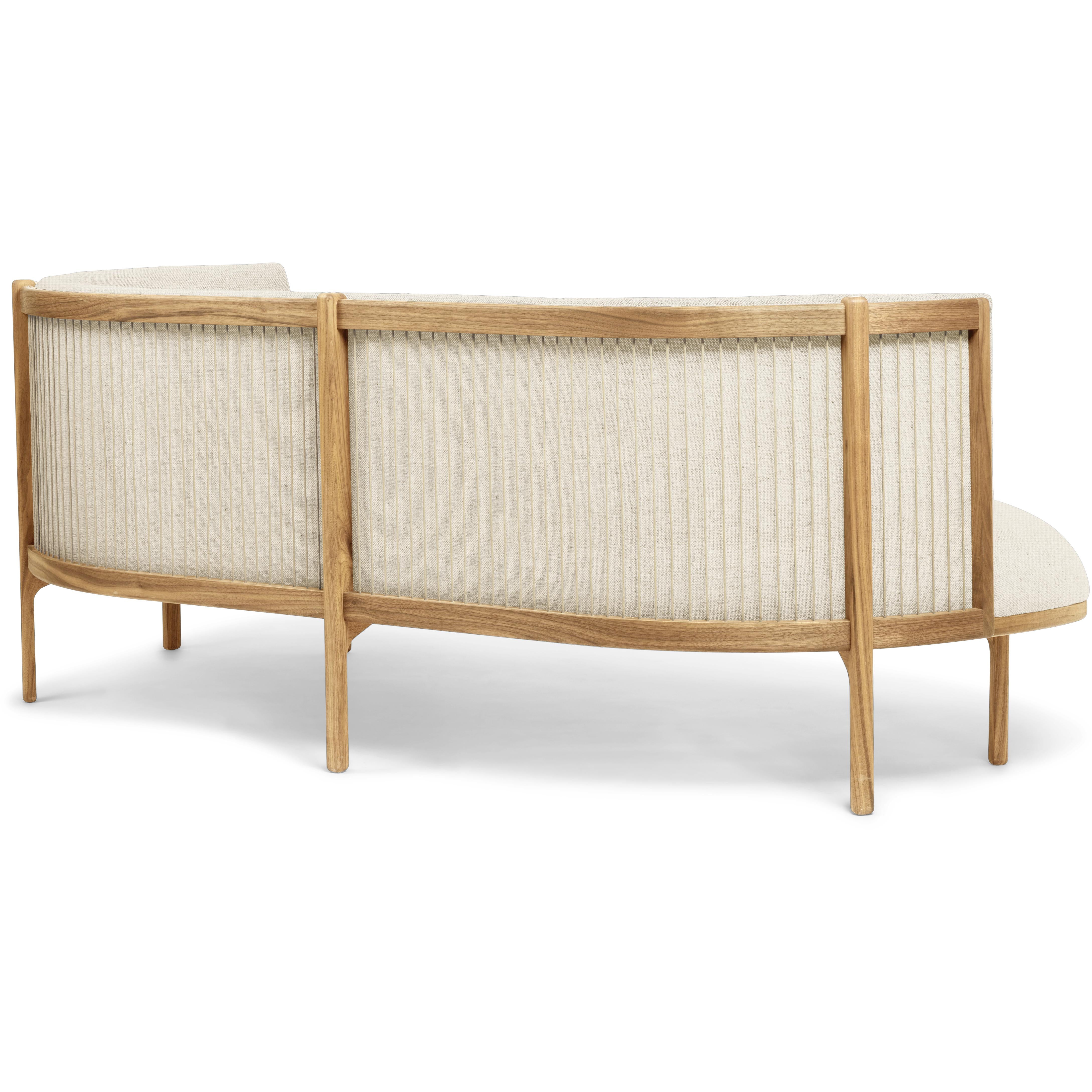 Carl Hansen RF1903 r sidelæns sofa 3 sæder til højre egolie/Hallingdal 100 stof, hvid/naturlig brun