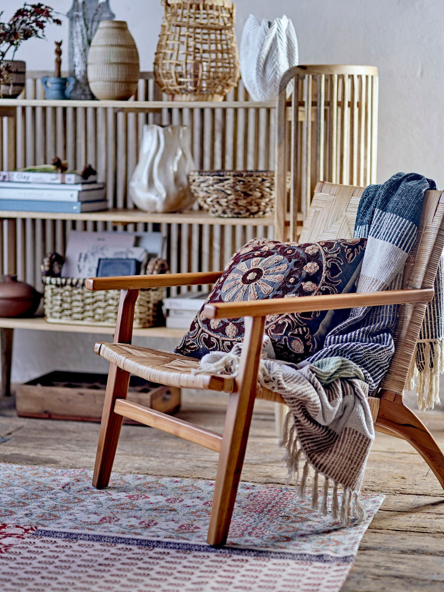 Creative Collection Mills Lounge Stuhl, Brown, Rattan