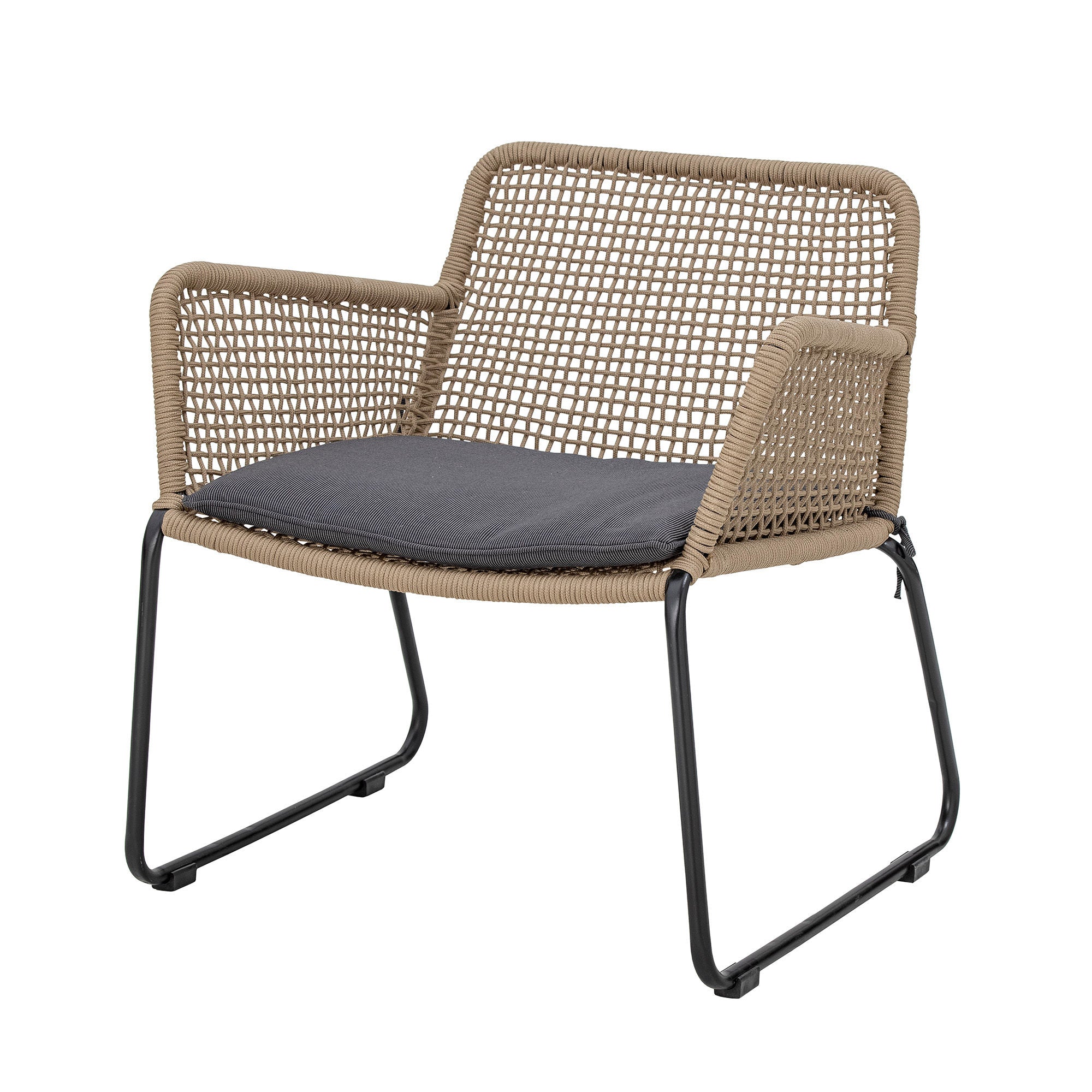 Bloomingville Mundo Lounge stol, brun, metal