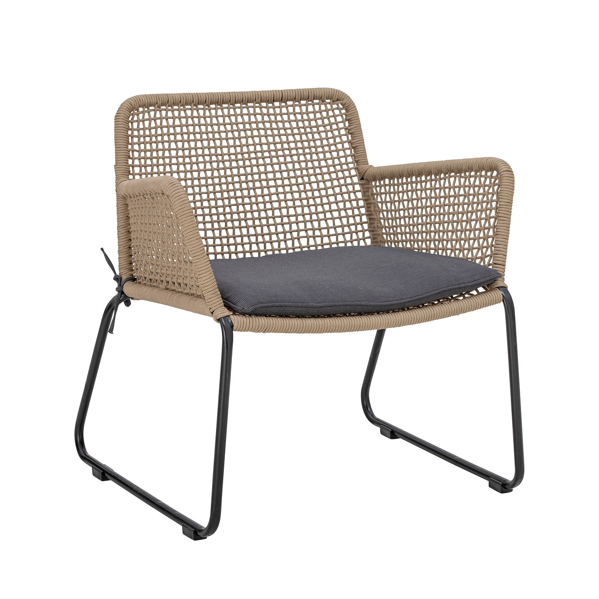 Bloomingville Mundo Lounge stol, brun, metal