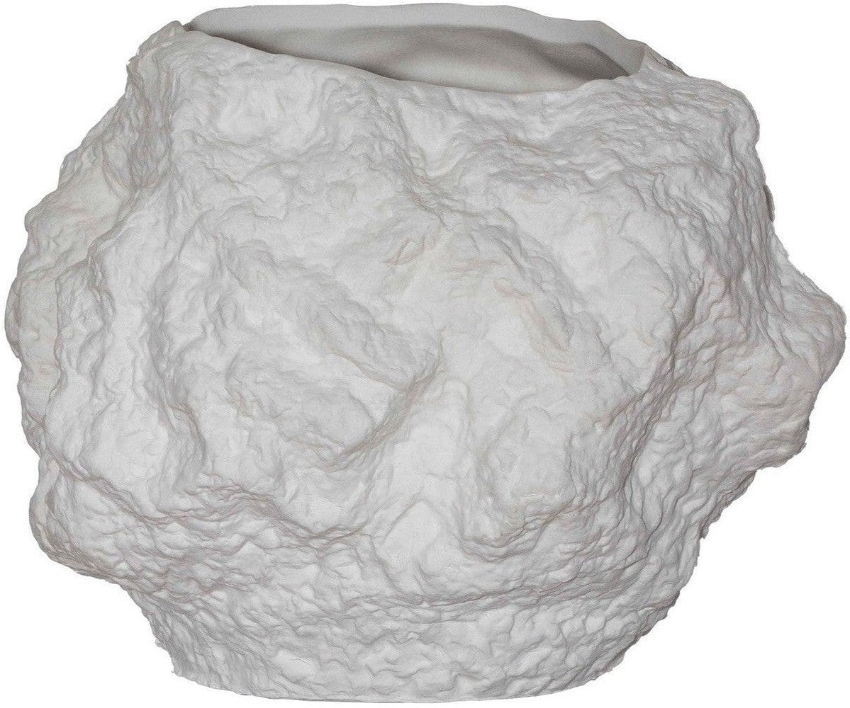 [product_category]-Ceramic vase w. look of rock, trendy natural design.CHU20WH-Harlequin Poplar-CHU20WH-1