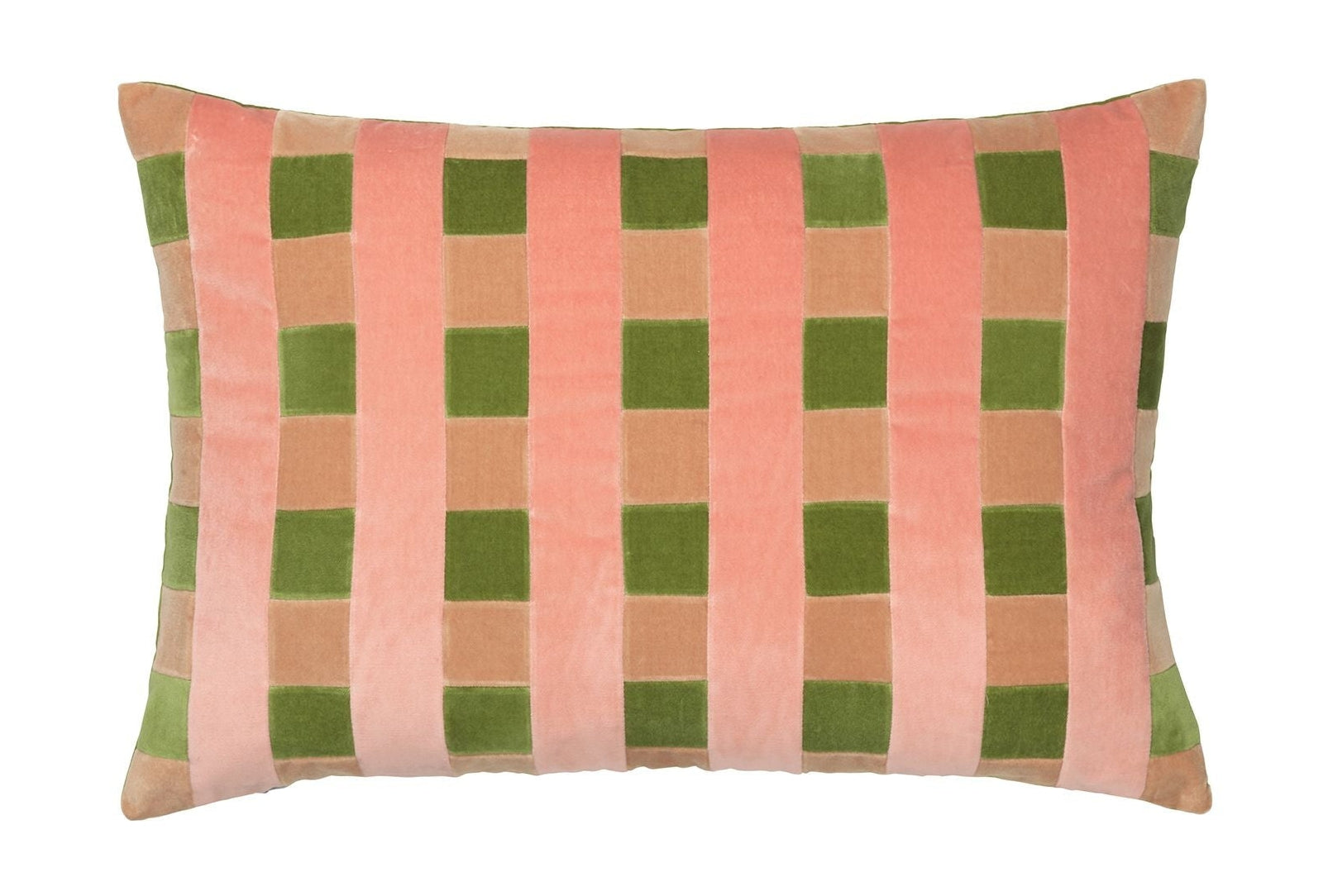 Christina Lundsteen Carla Cushion 40x60 cm, plâtre / rose sauvage / feuilles