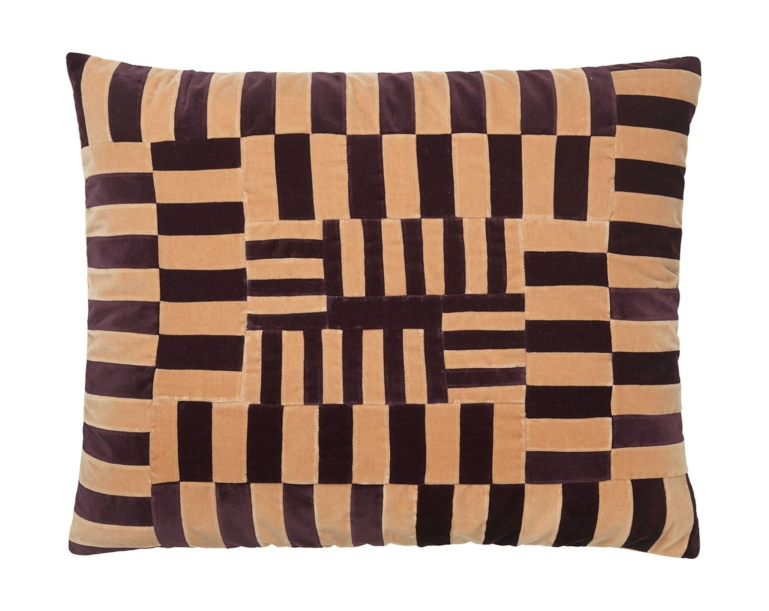 Christina Lundsteen Dakota Cushion 50x60 cm, Aubergine/Beige