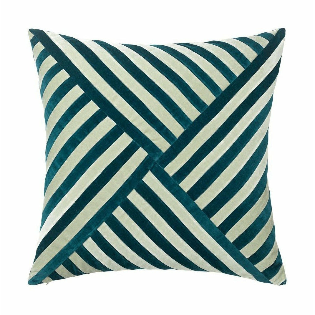 Christina Lundsteen Lily Velvet Pillow, New Petrol/Mint