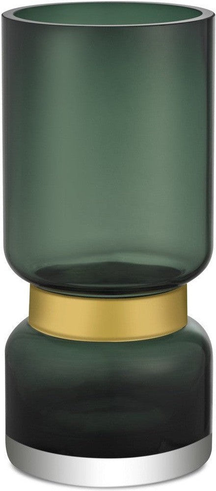 [product_category]-Classic Luxury Design tall vase made to perfection, green Glass TRIER-Harlequin Poplar-TRI36GE-1