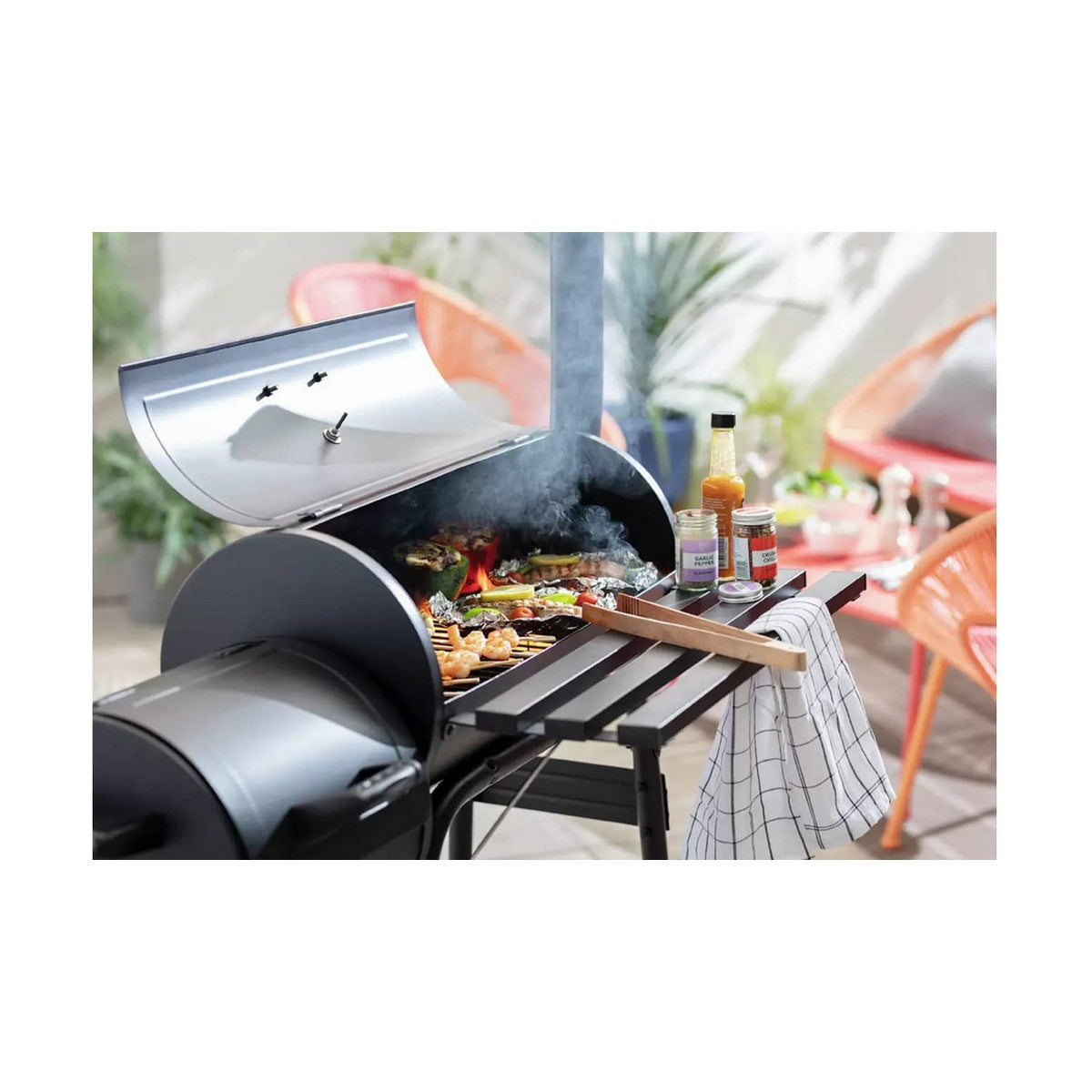 [product_category]-Coal Barbecue with Cover and Wheels Black (112 x 63 x 112 cm)-Bigbuy-S7902955-12