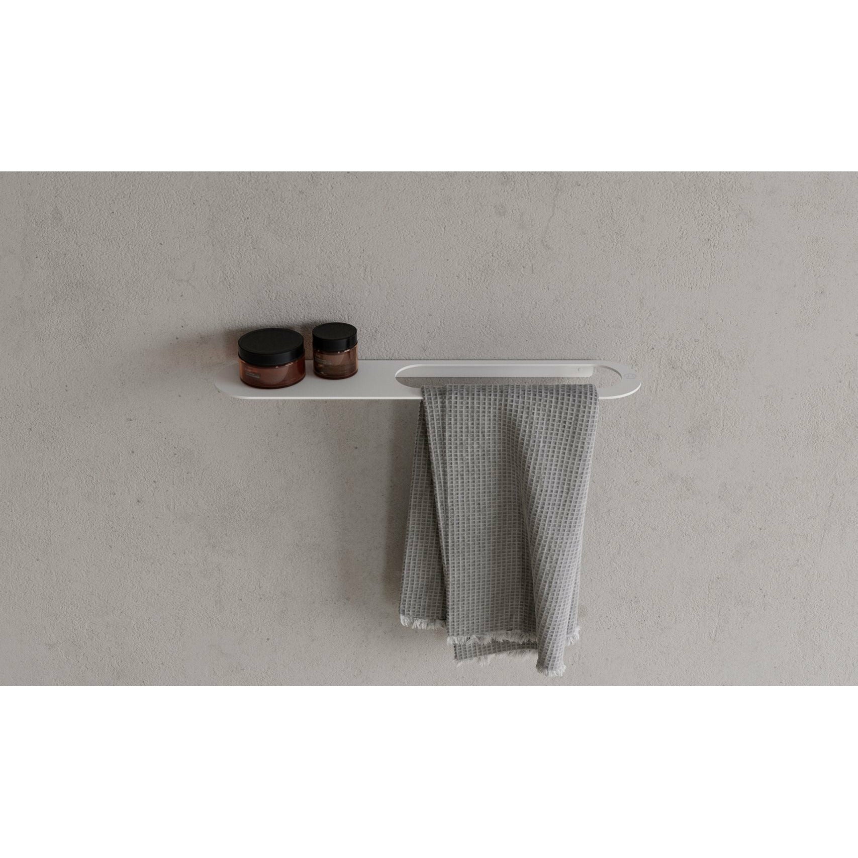 [product_category]-Copenhagen Bath Cb 100 Towel Holder With Shelf, Mat White-Copenhagen Bath-5700400401098-40040109-COP-2