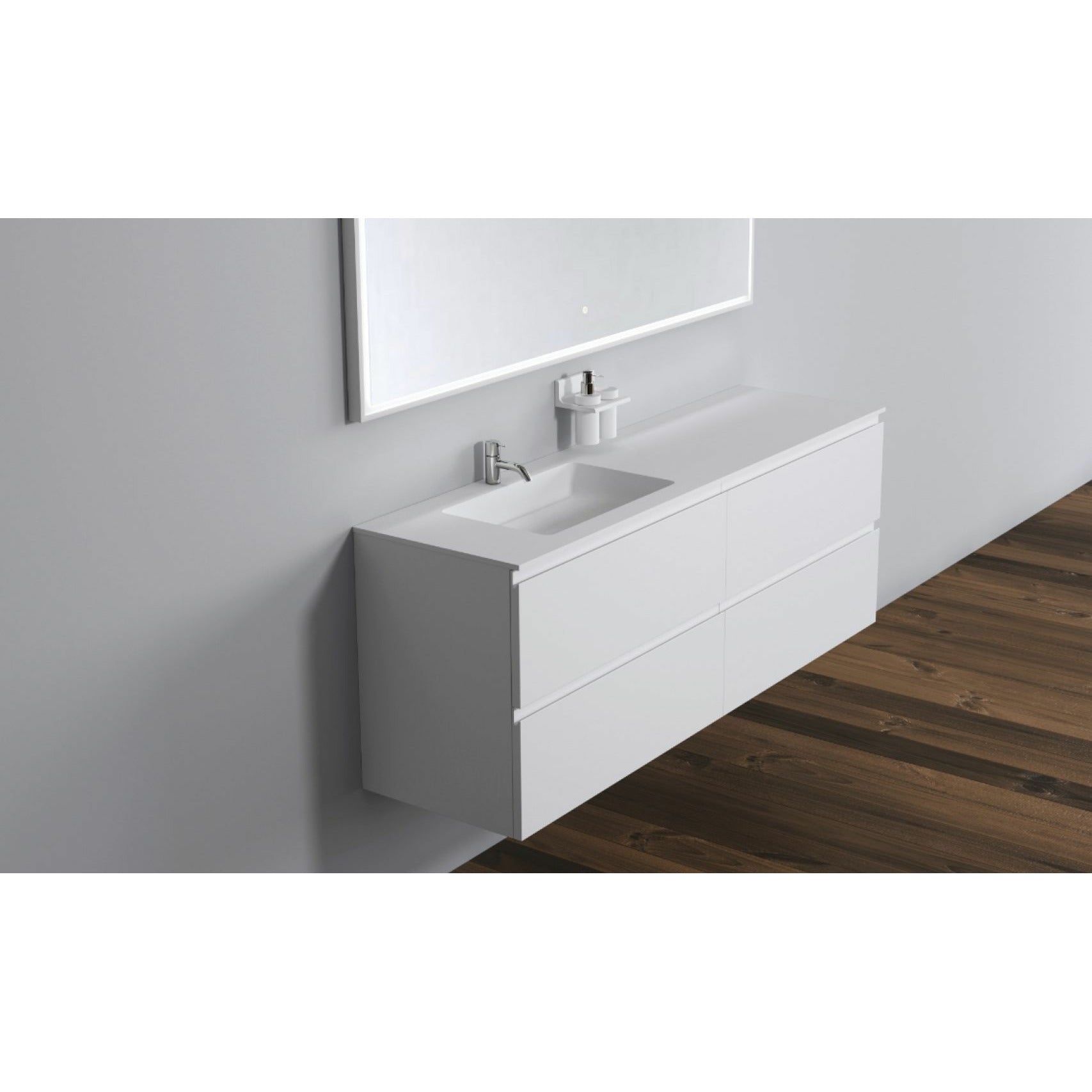 Copenhague Bath Malmö Gabinete con fregadero Romsø izquierdo, L160 cm