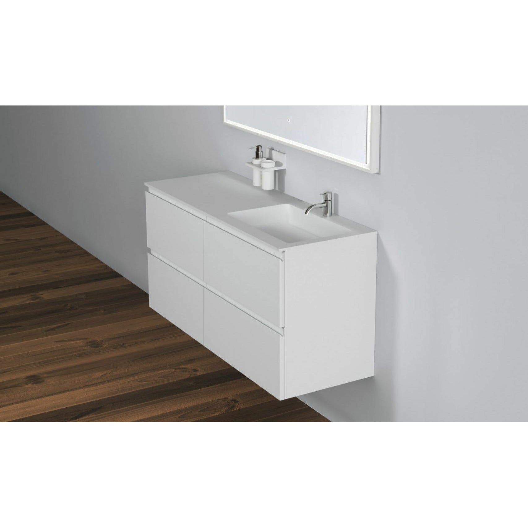 Köpenhamn Bath Malmö skåp med höger Romsø Sink, L120 cm