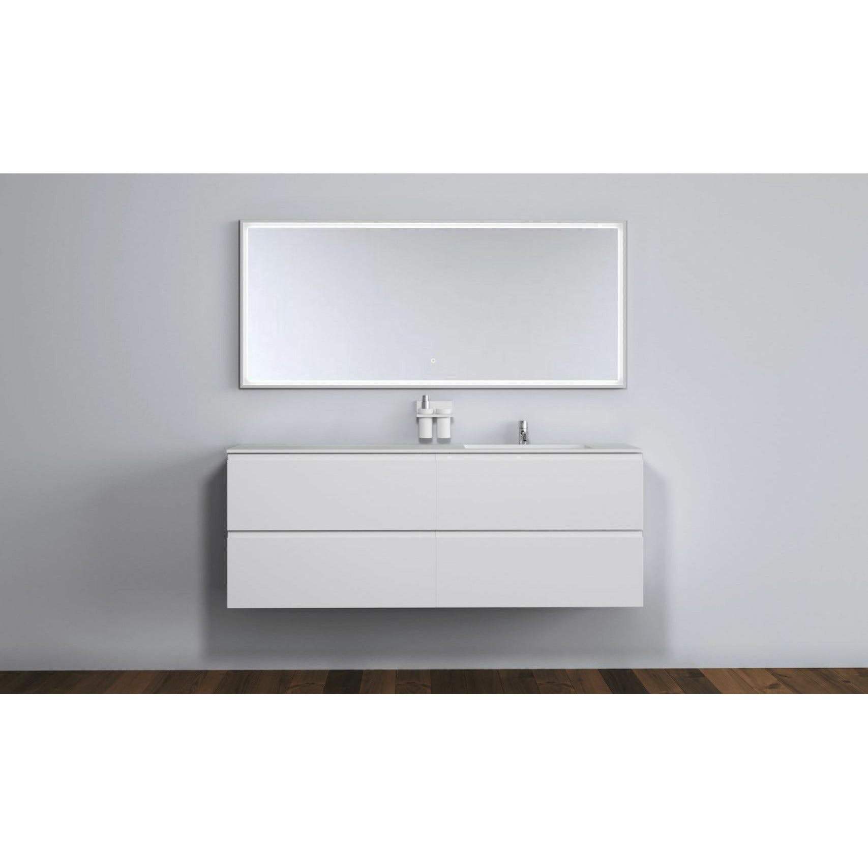 Cabinet de Bath de Copenhague Malmö avec évier Romsø droit, L160 cm