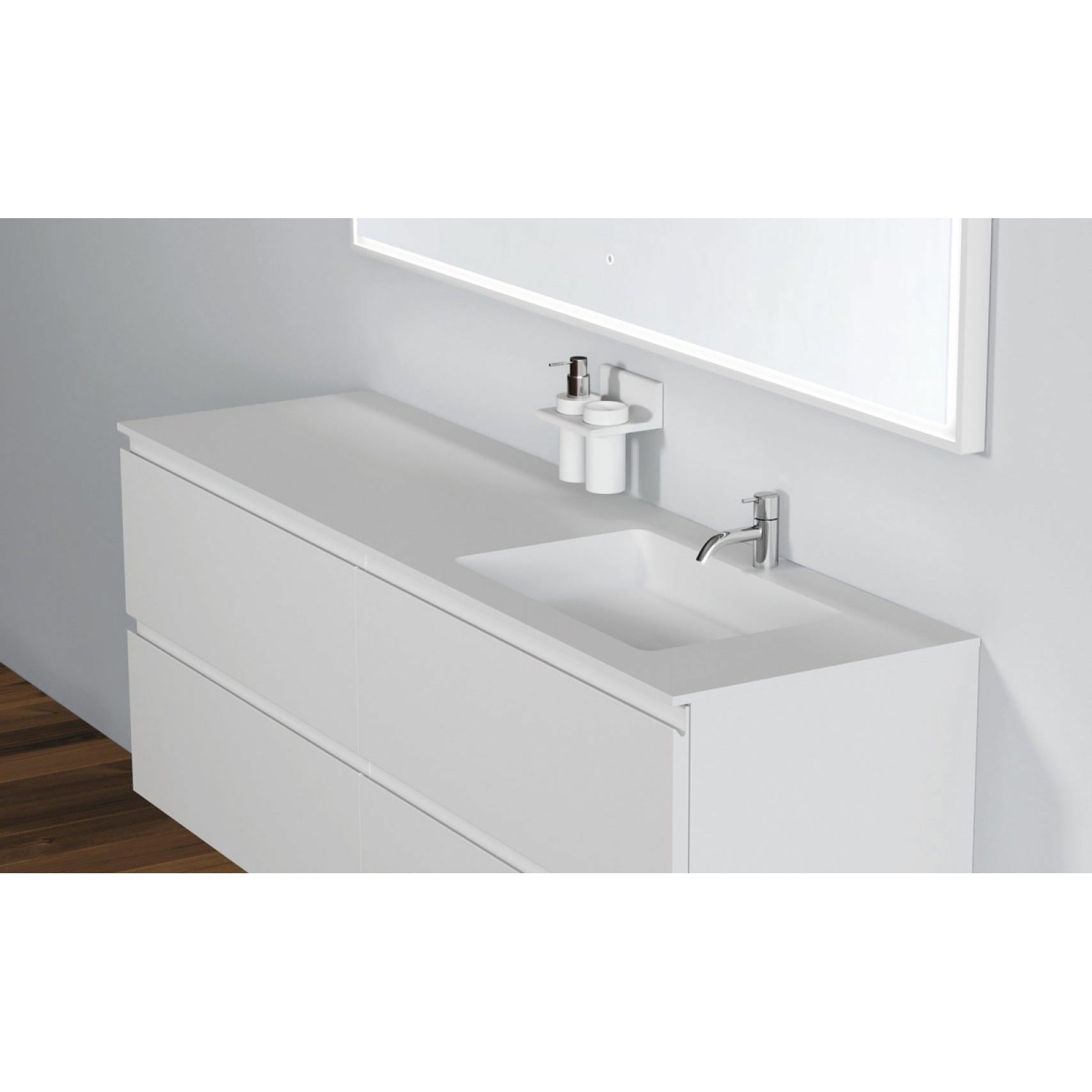 [product_category]-Copenhagen Bath Romsø Right Wash Basin, L160 Cm-Copenhagen Bath-5700300400634-30040063-COP-5