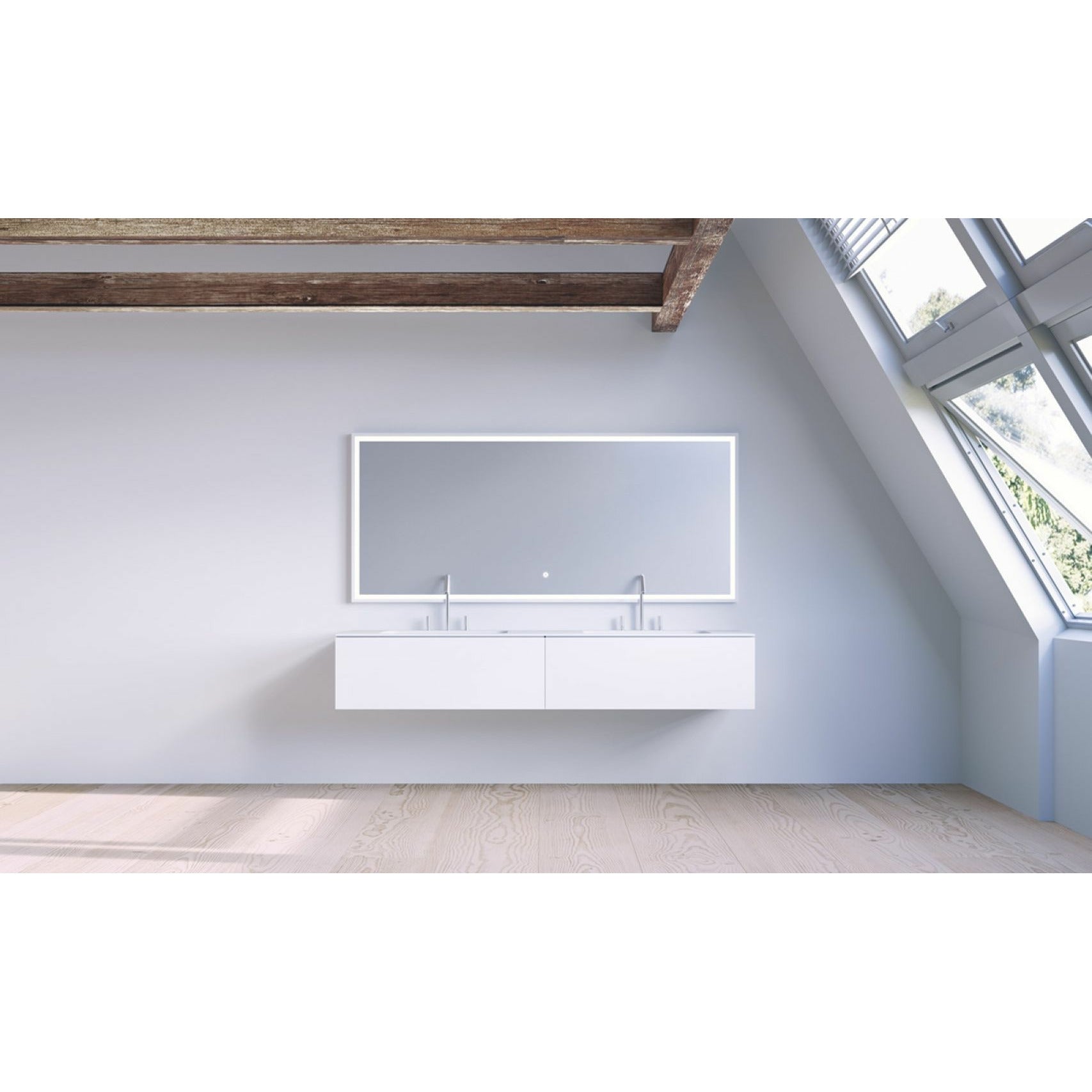 Copenhagen Bath Sq2 Cabinet With Double Washing, L160 Cm