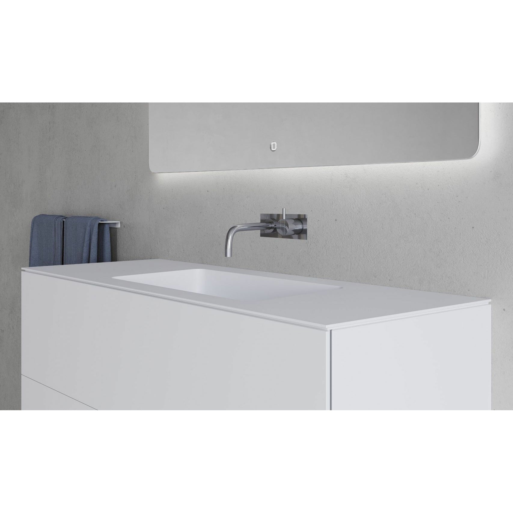 Copenhagen Bath SQ2 Doble gabinete con lavado central, L120 cm