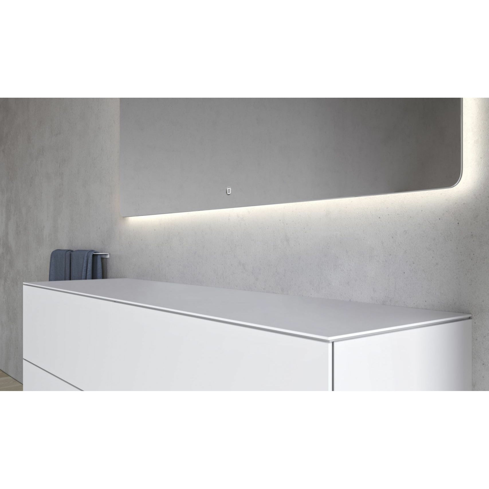 Copenhague Bath SQ2 Doble gabinete con encimera, L160 cm