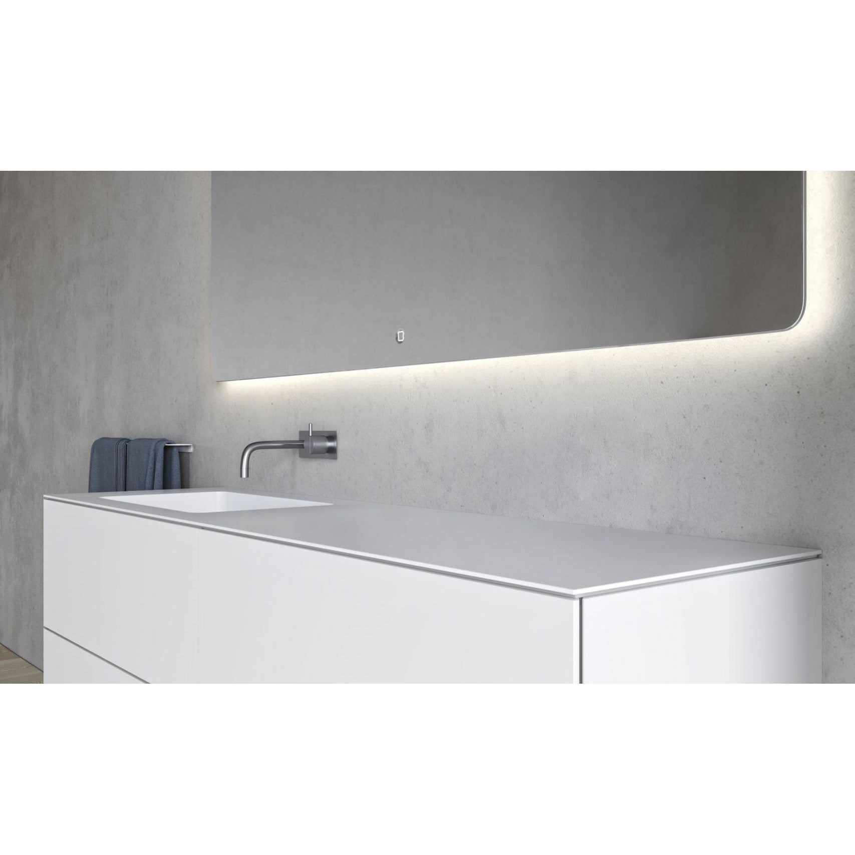 Copenhagen Bath Sq2 Double Cabinet With Left Sink, L160 Cm