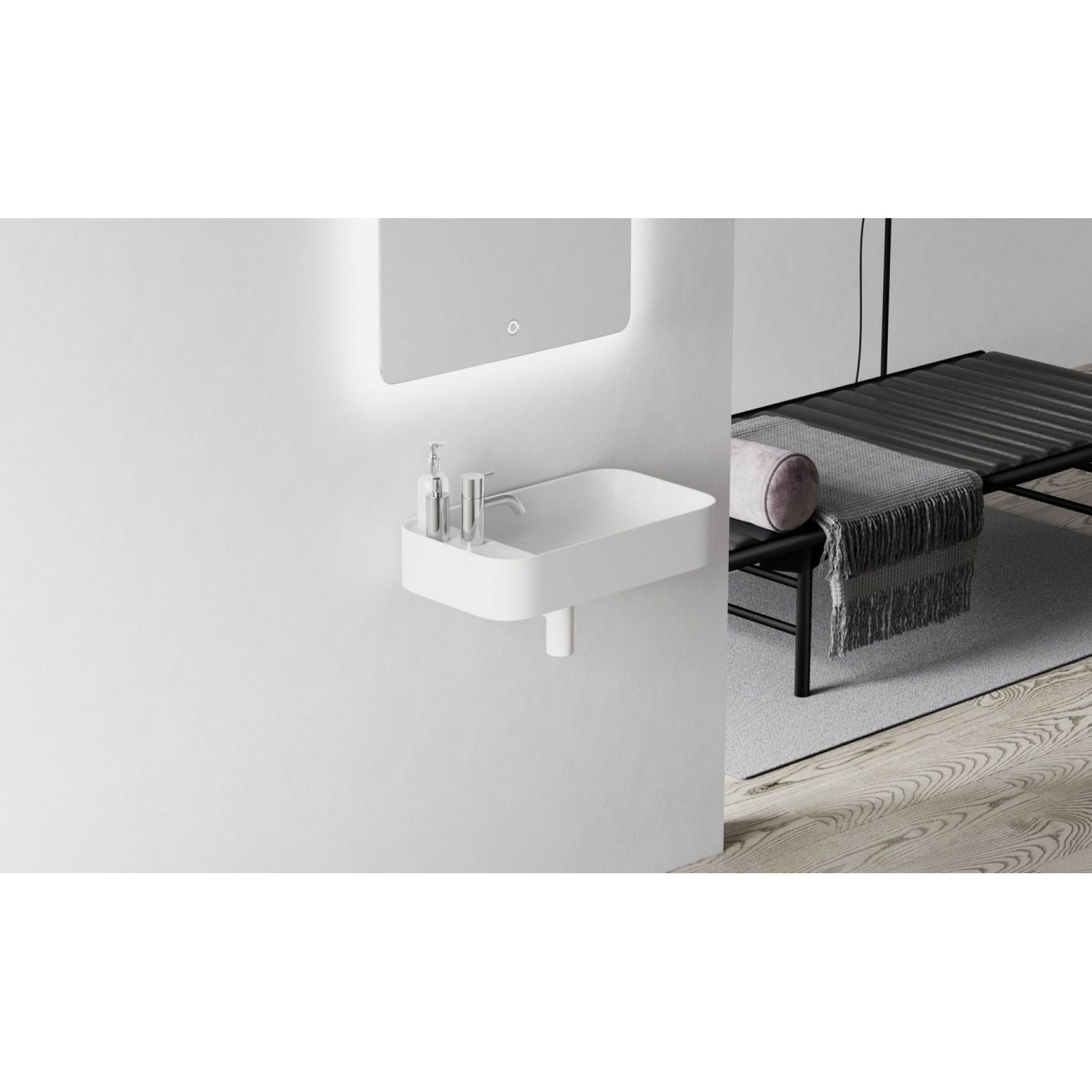 Københavns bad Yuno LR Wash Basin, L55 cm