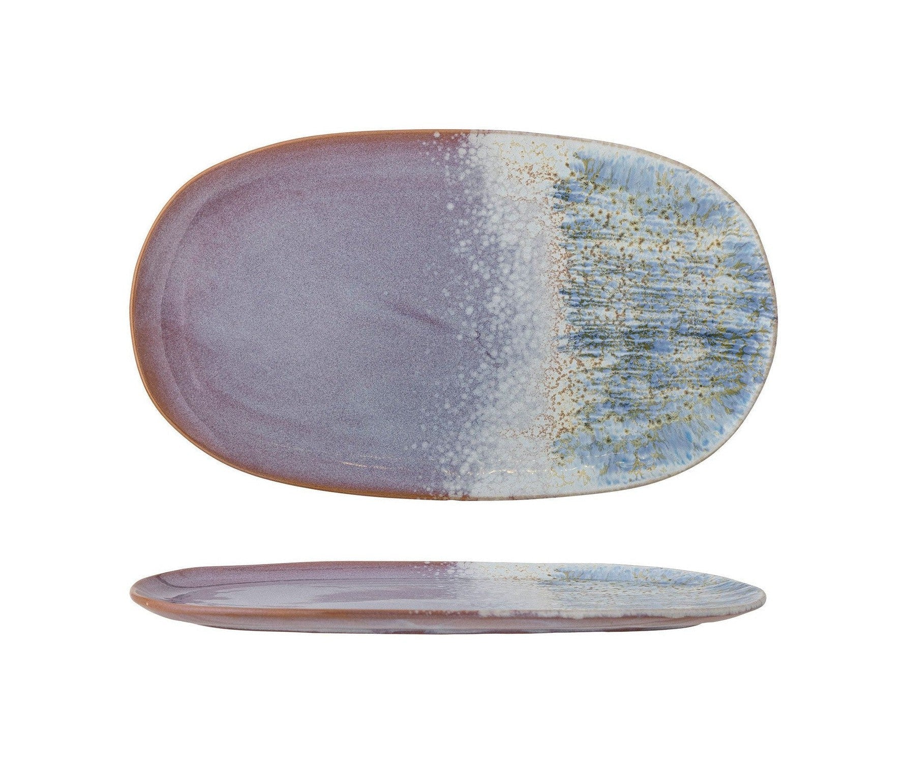 Coleção criativa Cloe Serving Plate, azul, grés