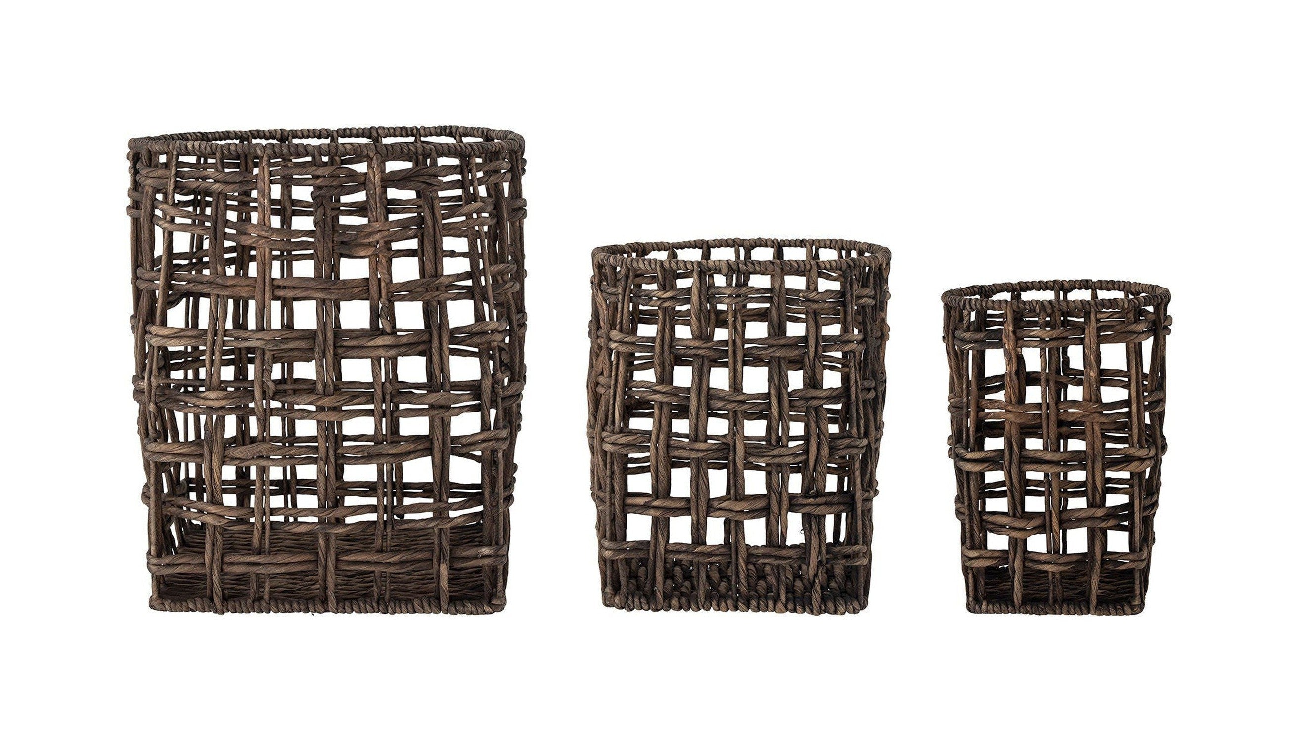 Crection Collection Fune Basket, Brown, Water Hyacinth