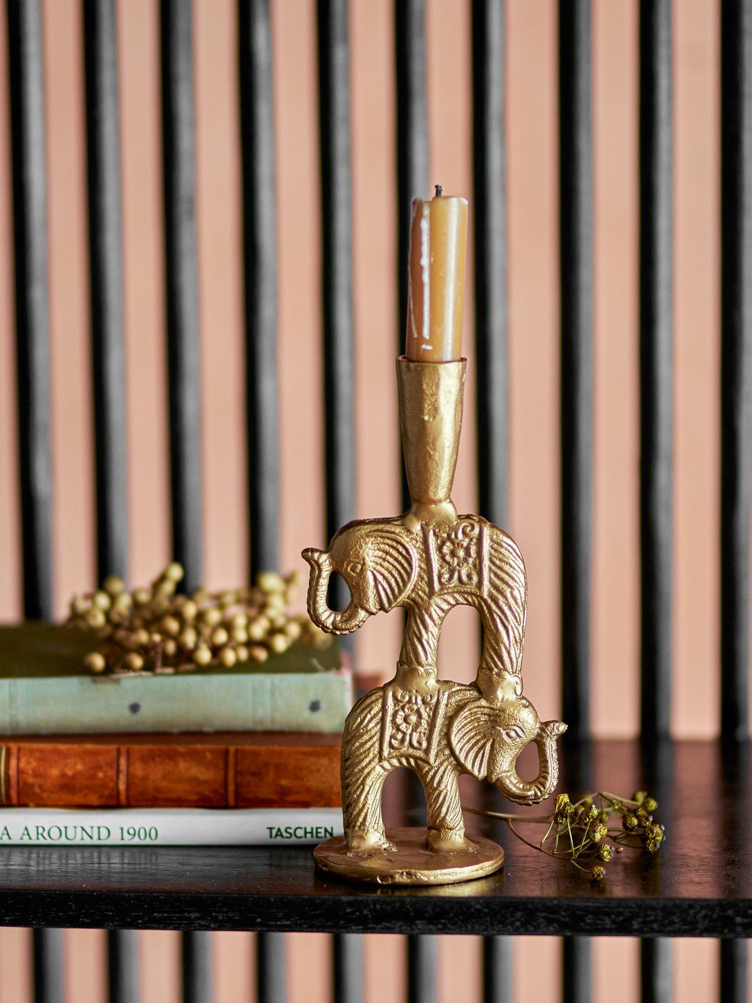 [product_category]-Creative Collection Jazz Candle Holder, Brass, Aluminum-Creative Collection-5711173323791-82068102-BLO-3