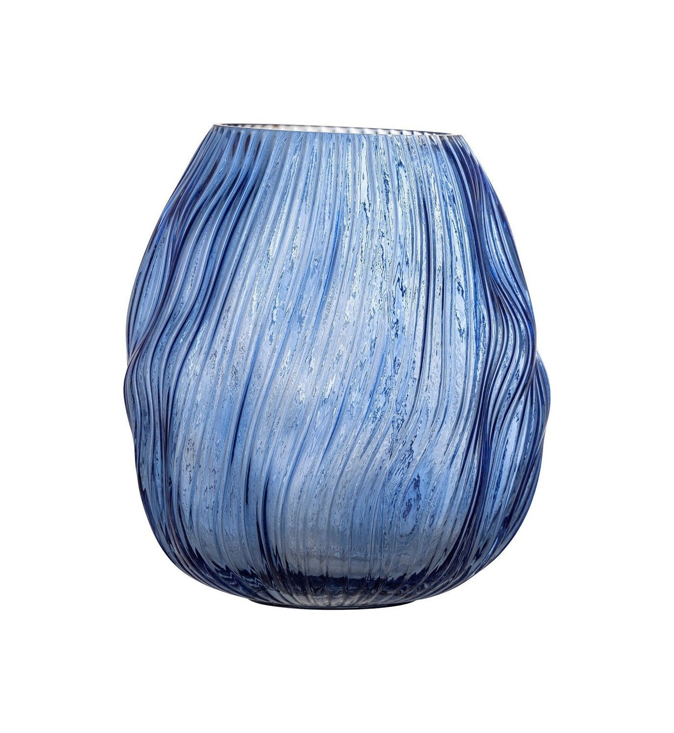 Colección creativa Leyla Vase, Blue, Glass