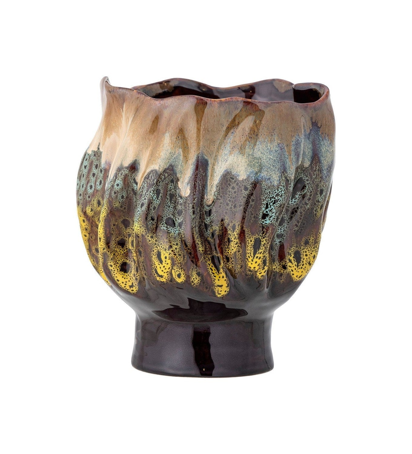 Creative Collection Mahnoor Flower Pot, Brown, Stoneware