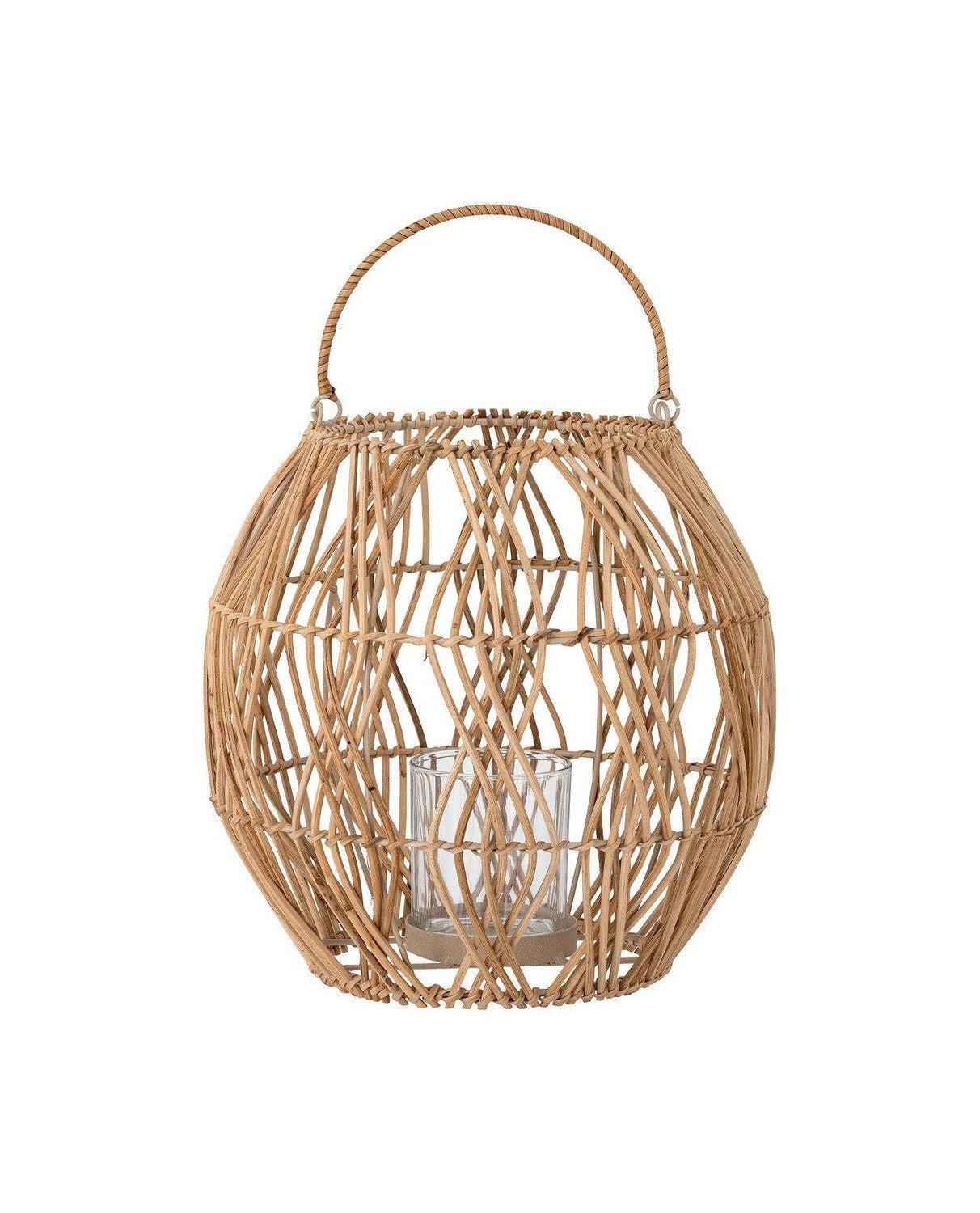 Creatieve collectie Maiga Lantern W/Glass, Nature, Rattan