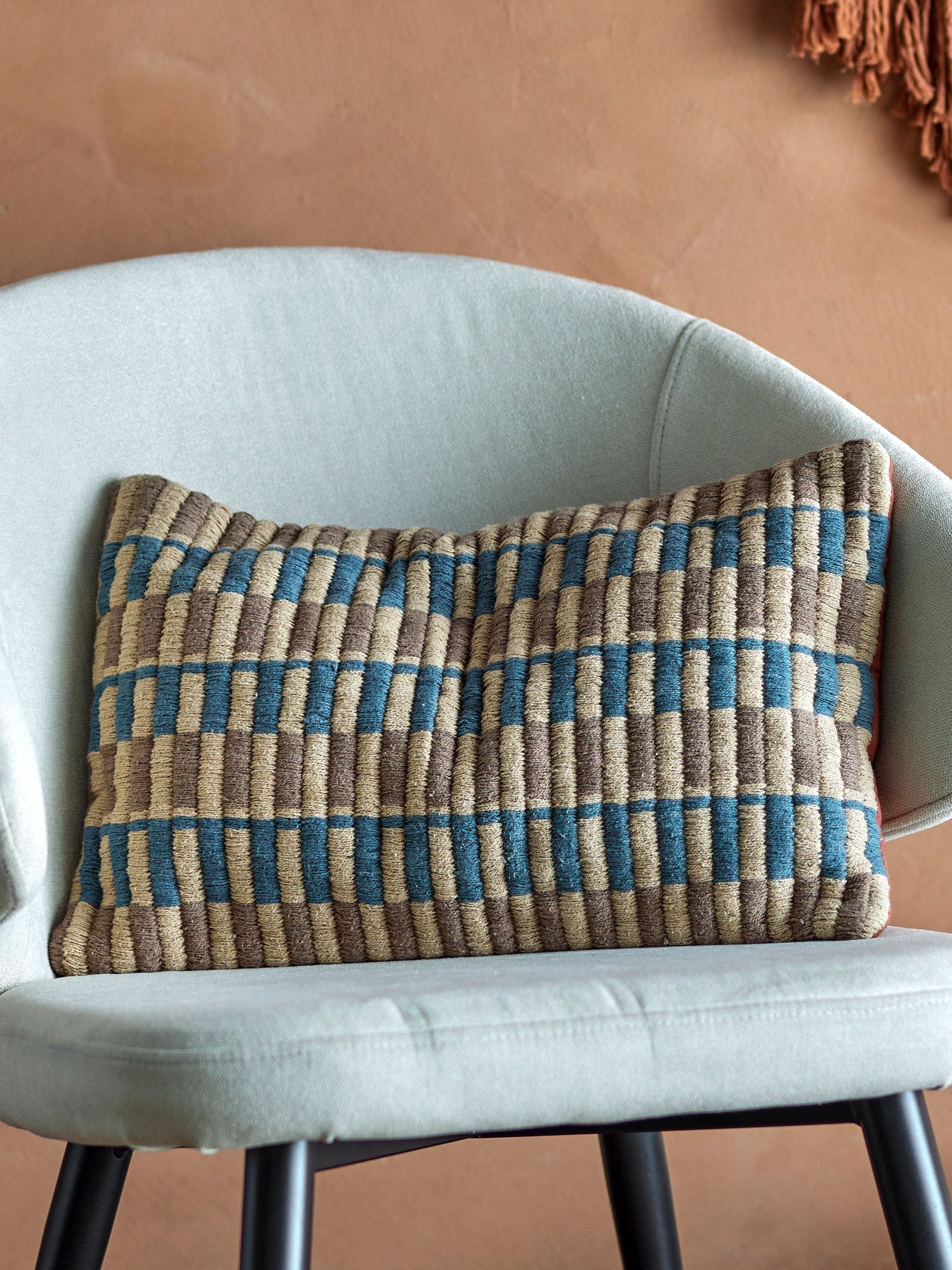 [product_category]-Creative Collection Newtown Cushion, Blue, Cotton-Creative Collection-5711173322909-82066139-BLO-3