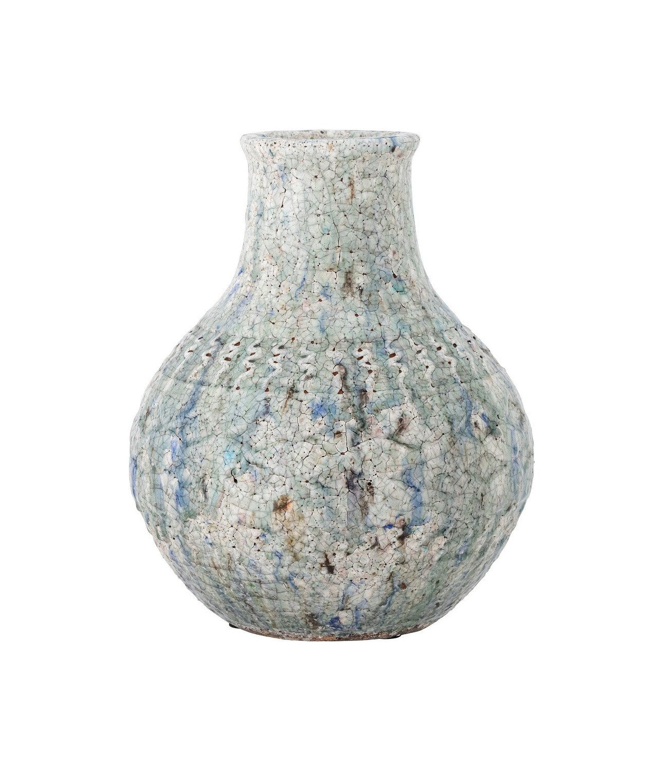 Kreative Kollektion Niin Deco Vase, Blue, Terrakotta