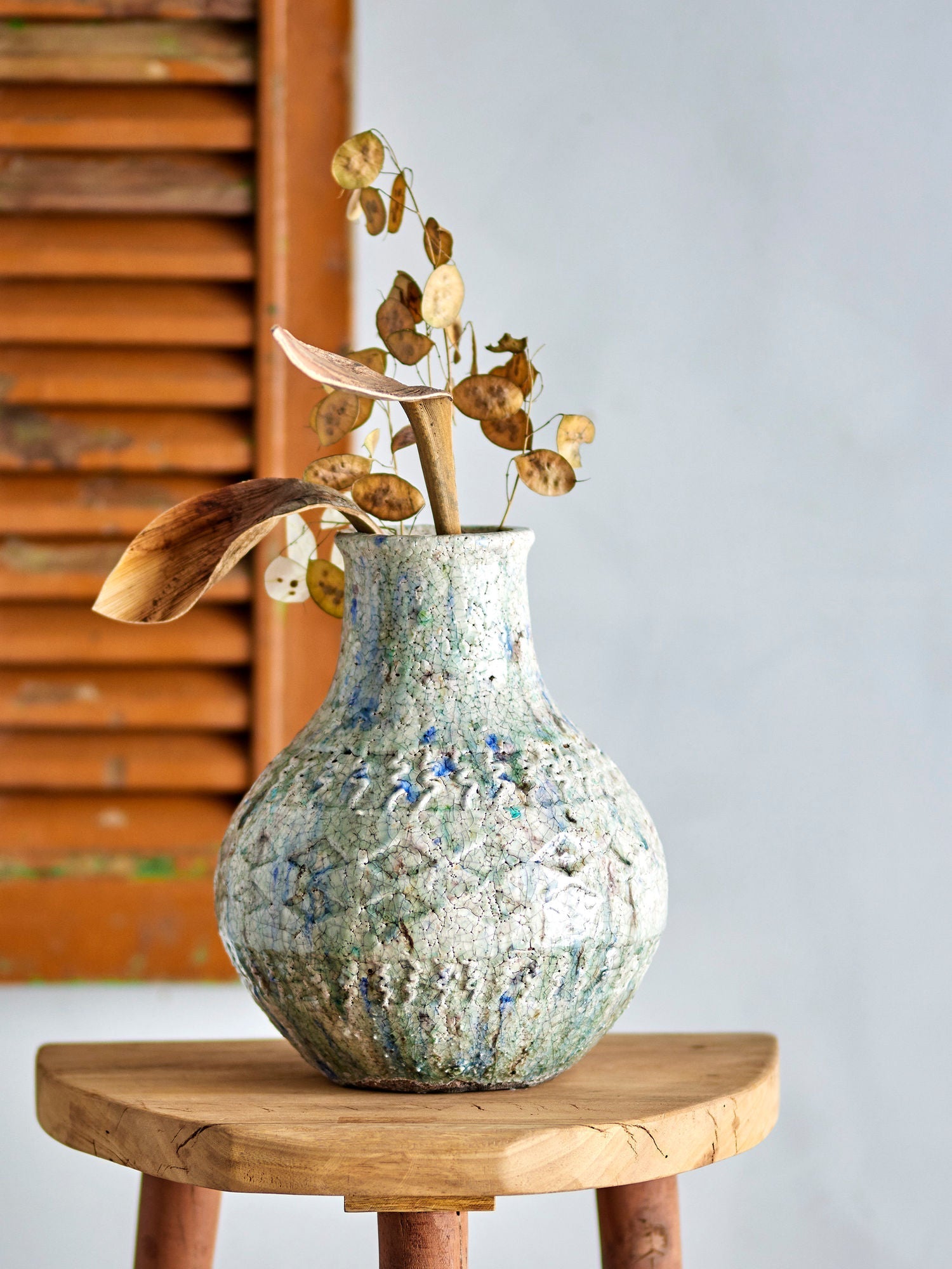 [product_category]-Creative Collection Niin Deco Vase, Blue, Terracotta-Creative Collection-5711173325825-82060846-BLO-2