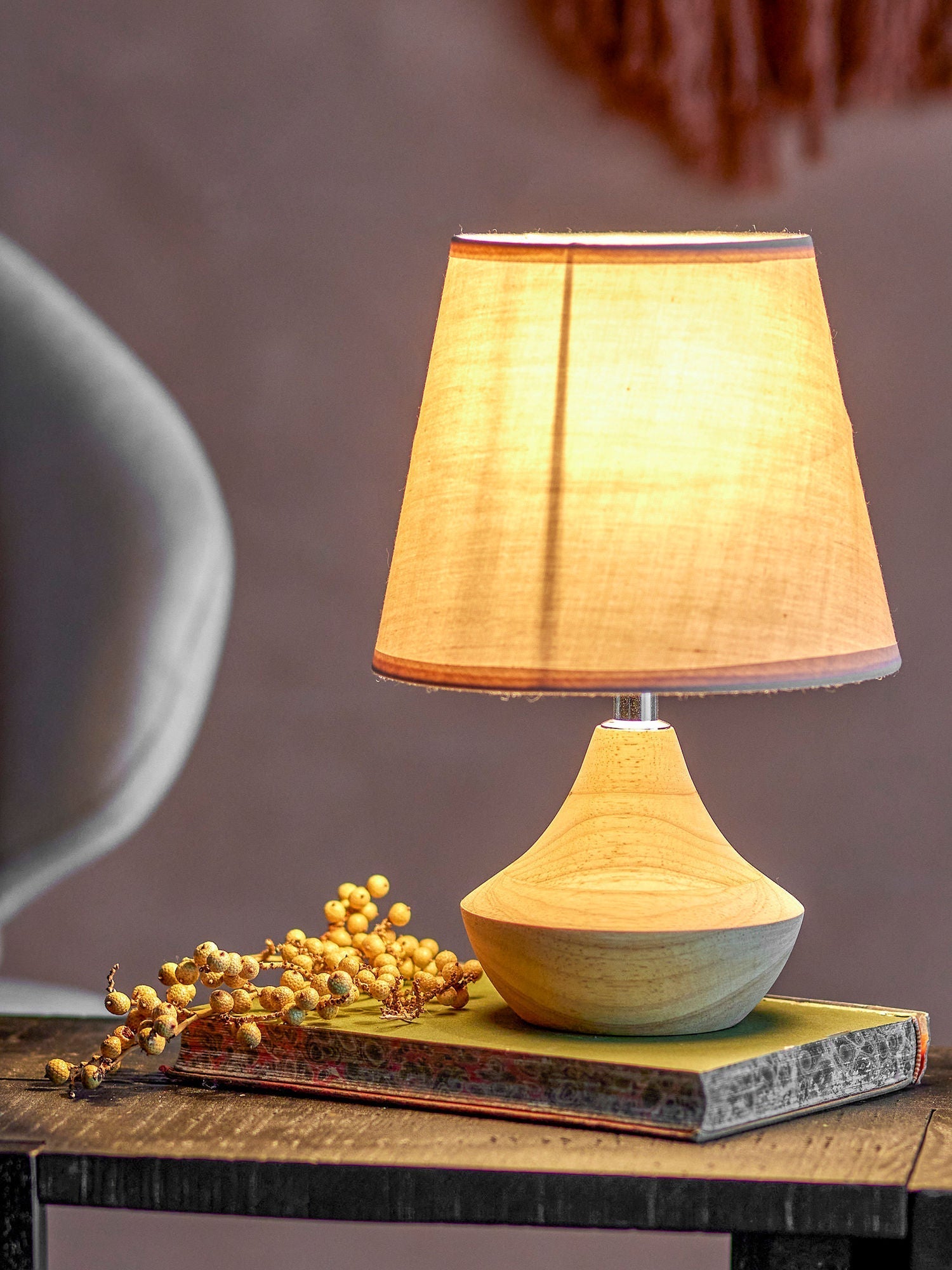 [product_category]-Creative Collection Panola Table lamp, Nature, Rubberwood-Creative Collection-5711173321339-82068071-BLO-2