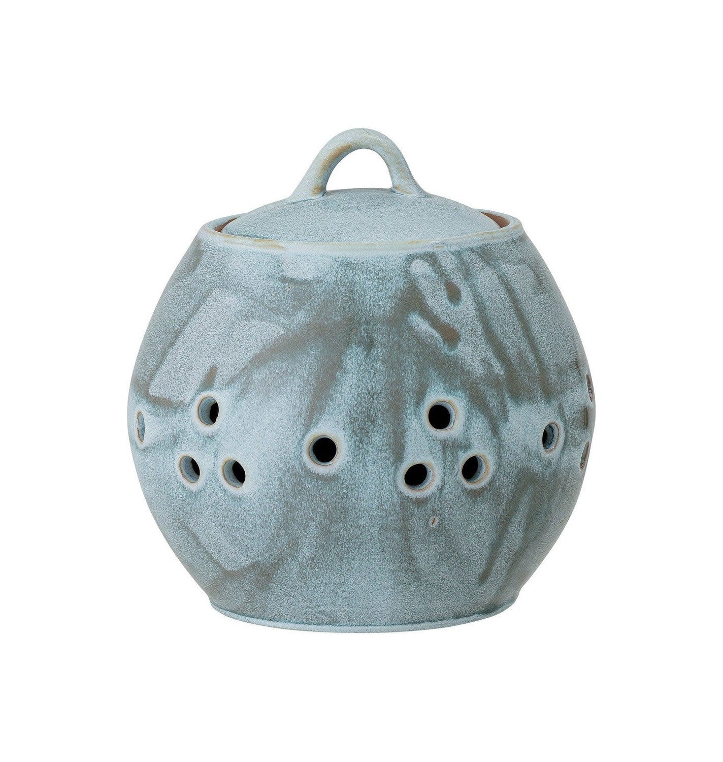 Creative Collection Petal Jar w/lock, blått, stengods