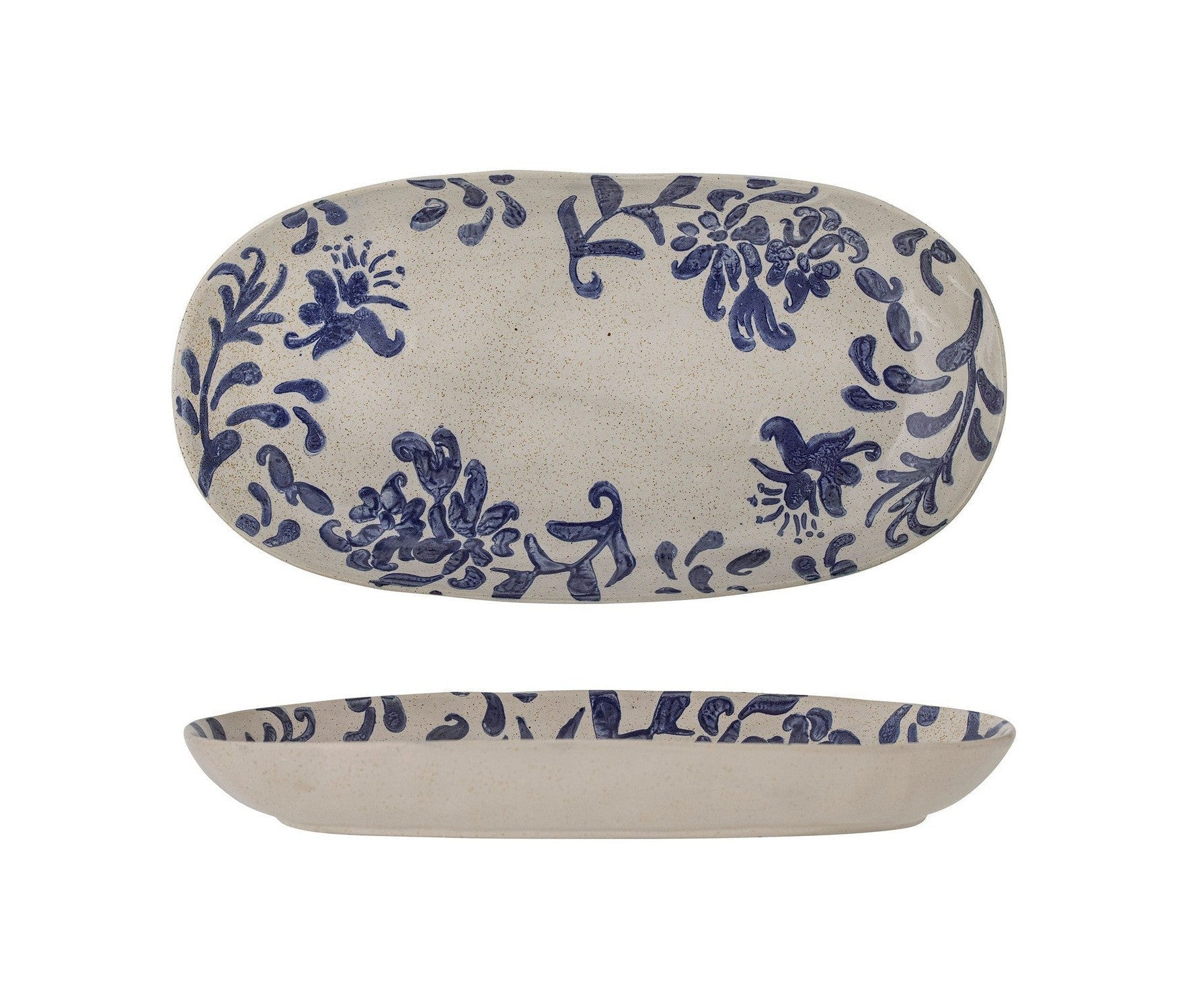 Colección creativa Petunia Serving Plate, Blue, Stoneware