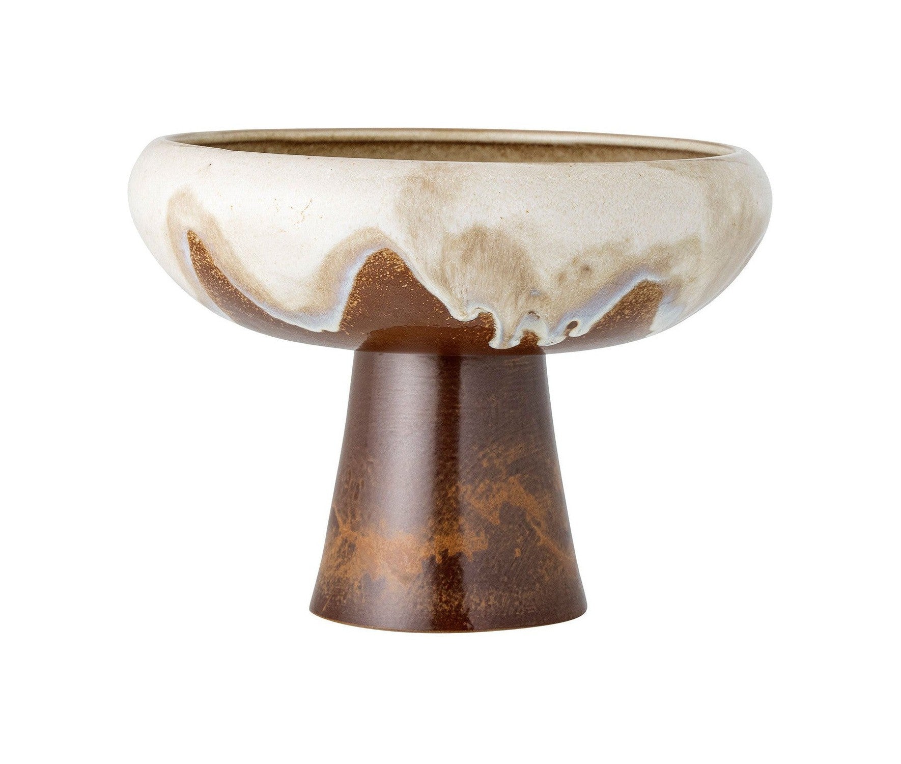 Kreative Kollektion Rivkah Pedestal Bowl, Brown, Steinzeug