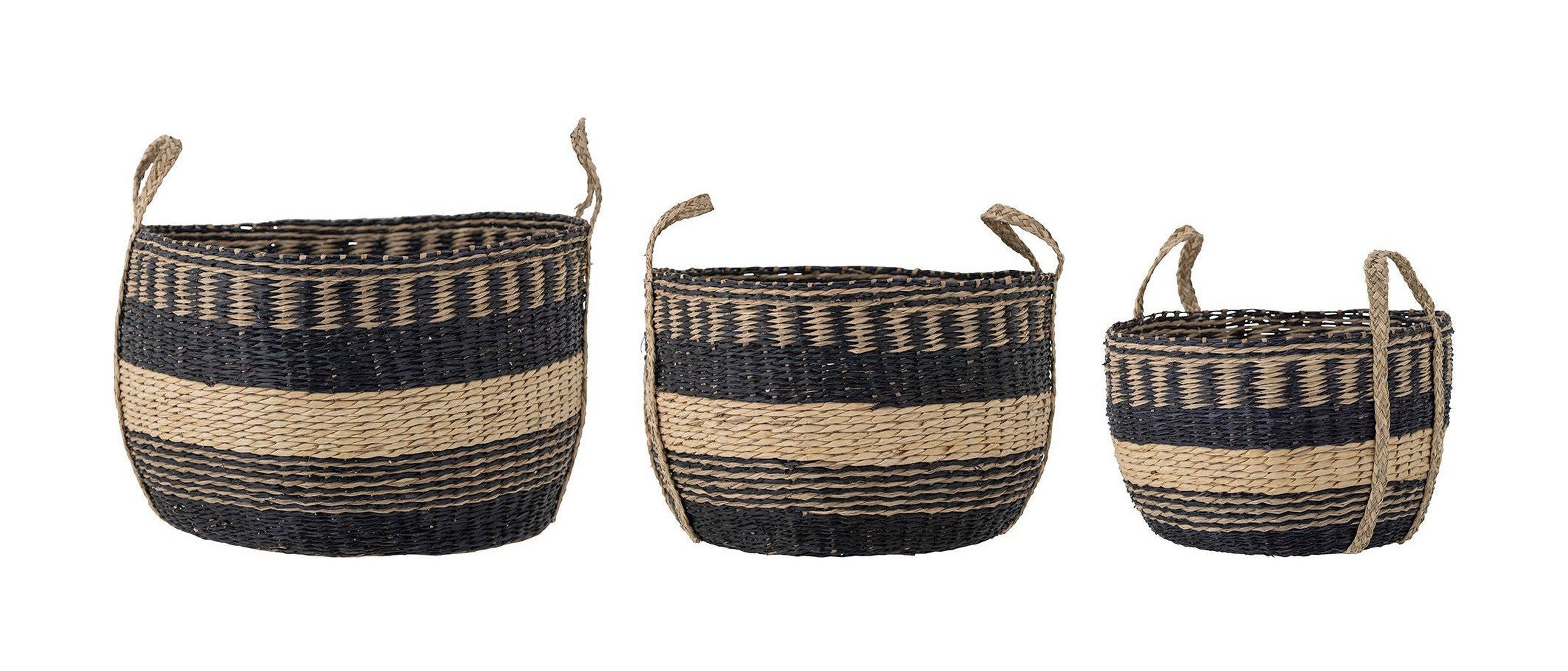 Crection Collection Sania Basket, Black, Bouragrass